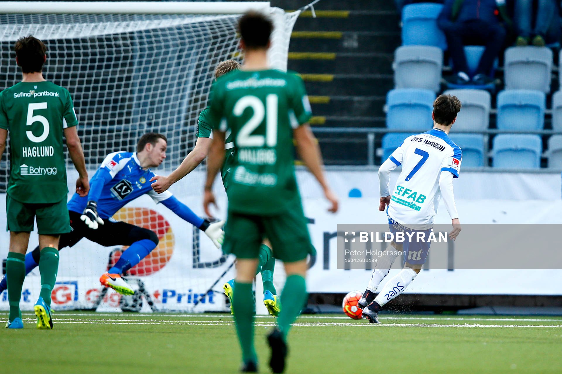 Norrköpings Andreas Blomqvist gör 2-1 bakom Hammarbys