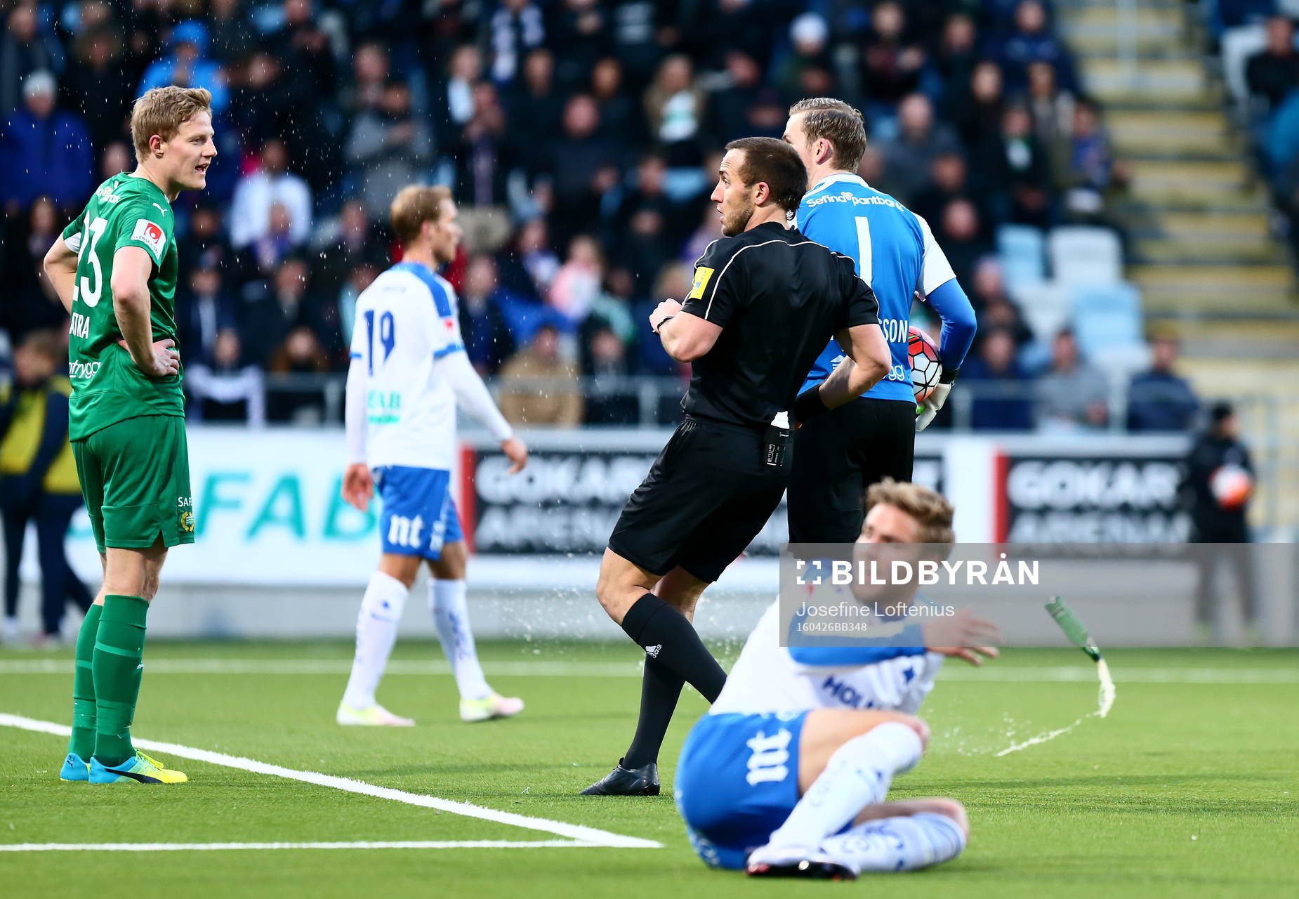 Situationen med Hammarbys Lars Sætra och Norrköpings