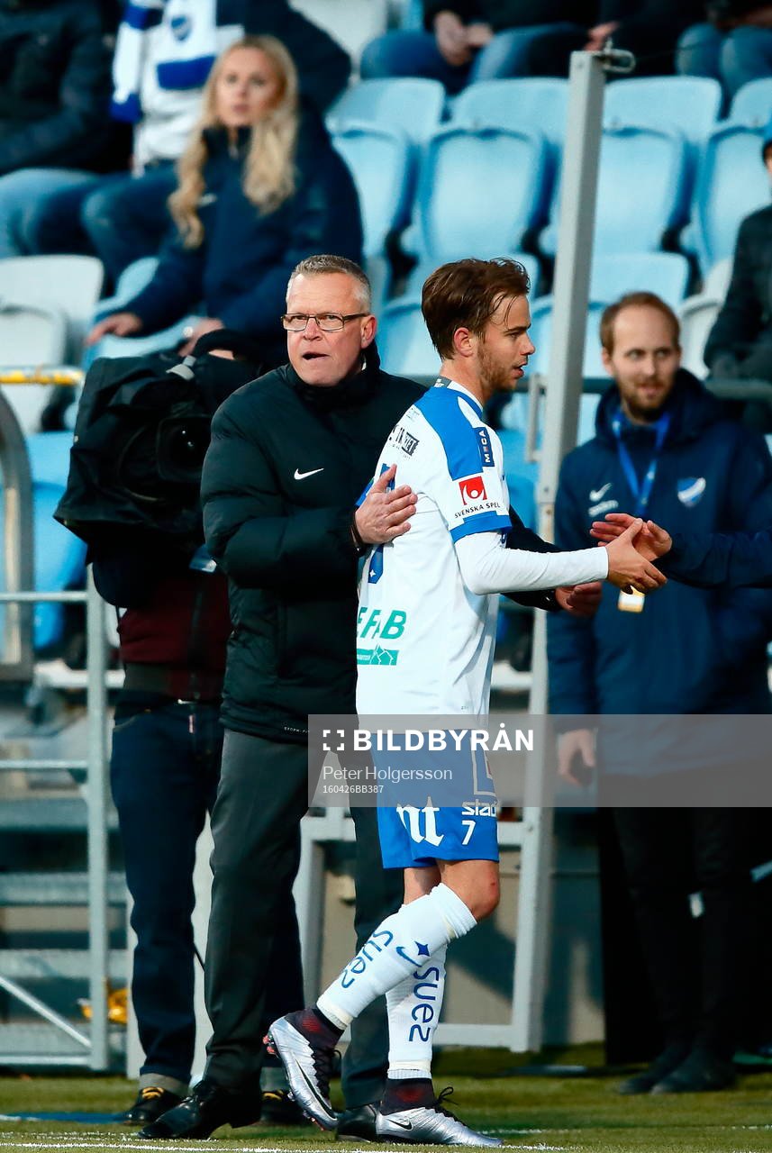 Norrköpings tränare Jan Andersson och Andreas Blomqvist