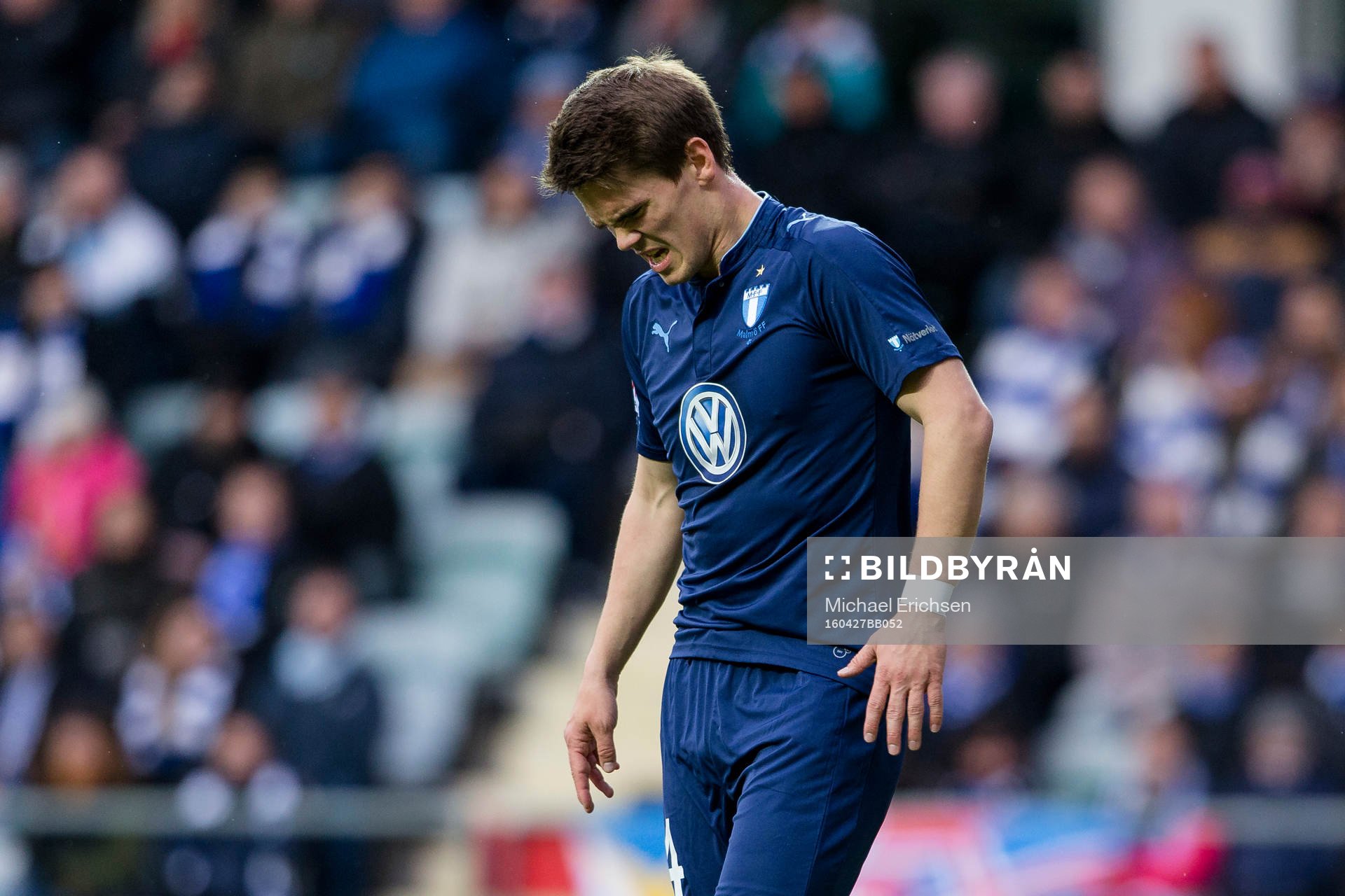 Malmö FFs Vidar Örn Kjartansson grimaserar