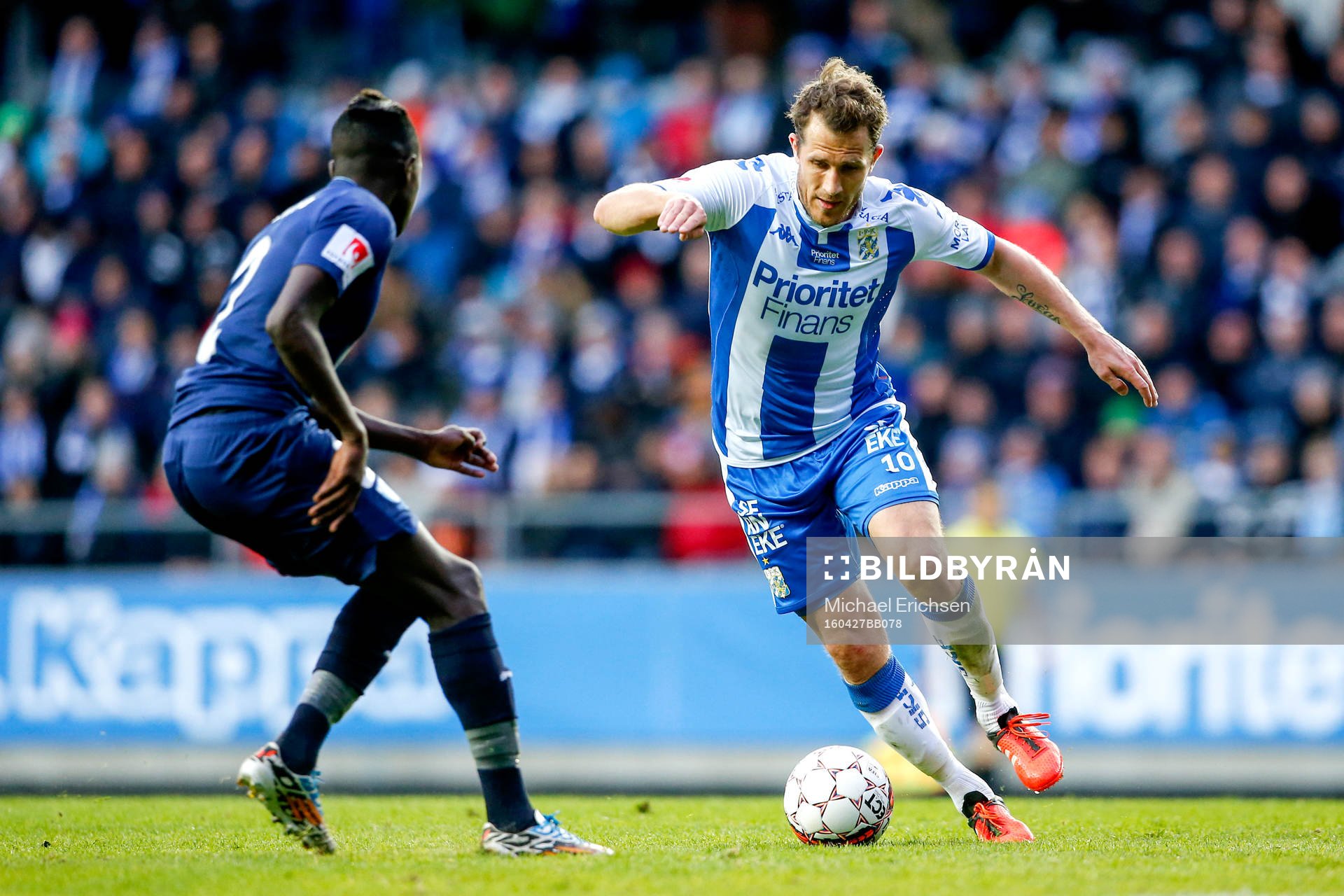 IFK Göteborgs Tobias Hysén och Malmö FFs Pa Konate