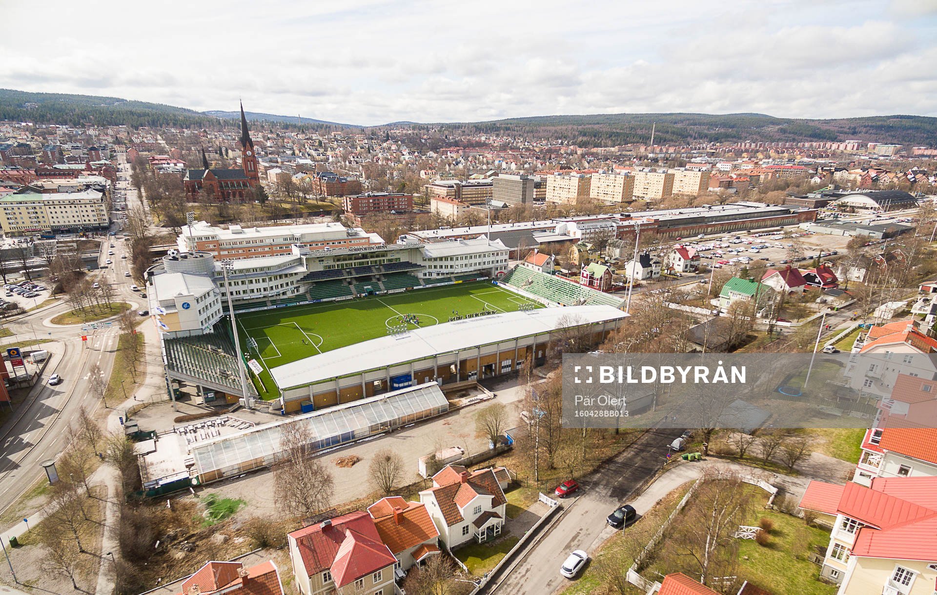 Norrporten Arena innan fotbollsmatchen i Allsvenskan mellan