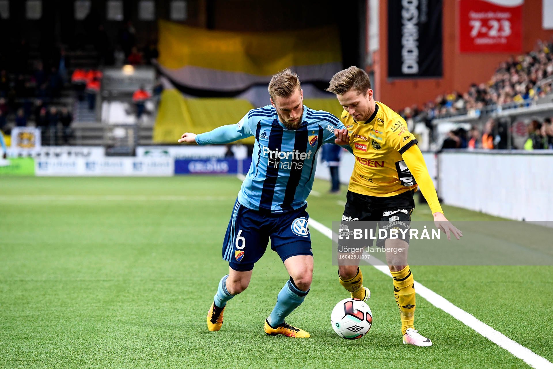 Djurgårdens Alexander Faltsetas och Elfsborgs Adam
