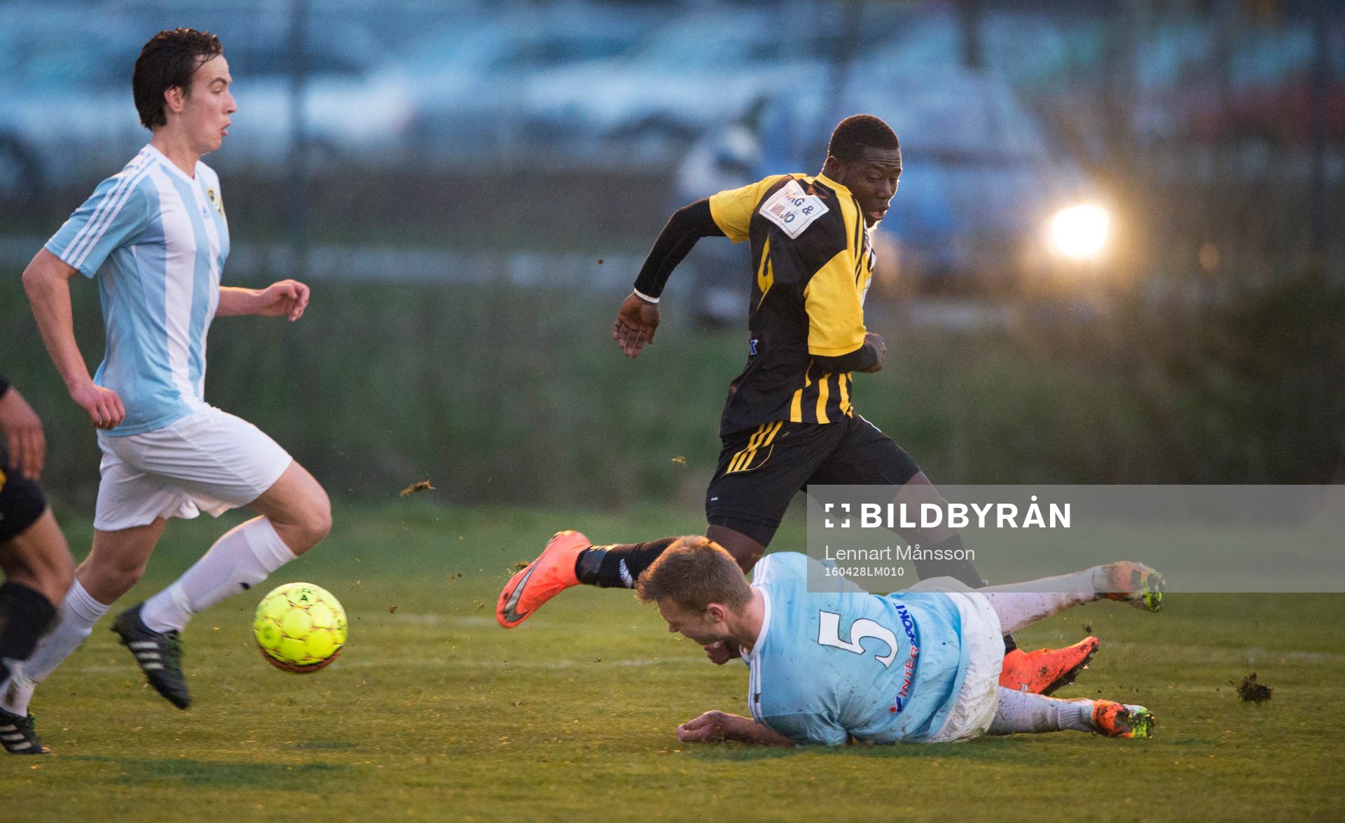 IFK Hässleholms Mike Andrews i matchen i division 2 mellan
