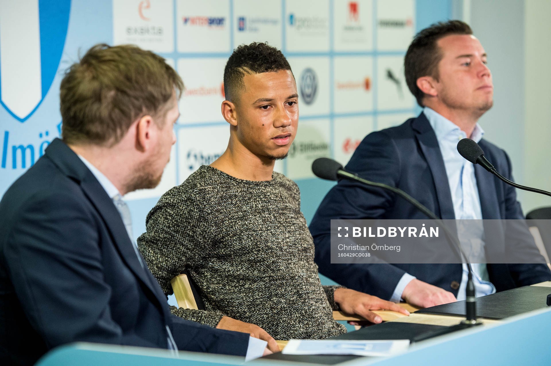 Presschef Peter Åhlander, Tobias Sana och Sportchef Daniel
