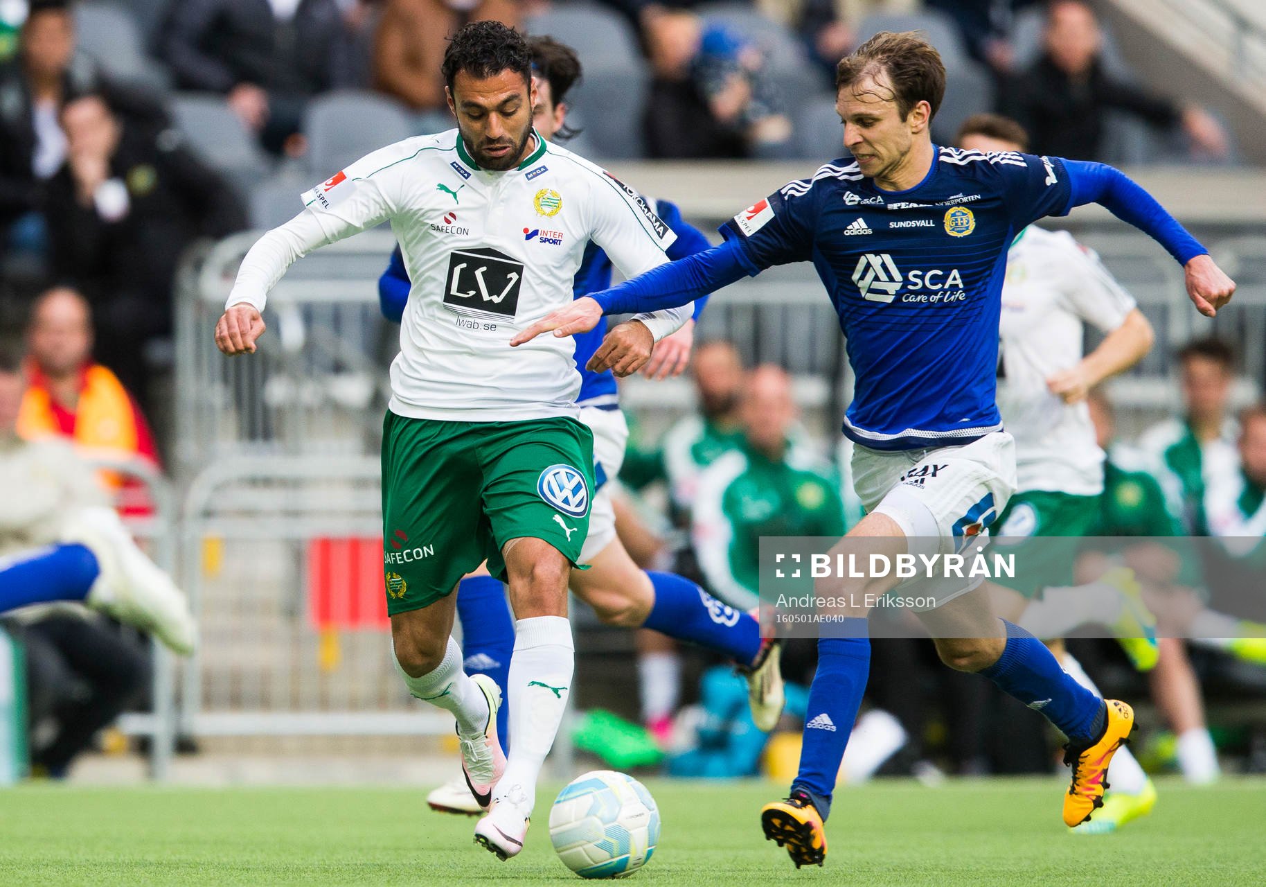 Hammarbys Imad Khalili och Sundsvalls Lars Christian Krogh