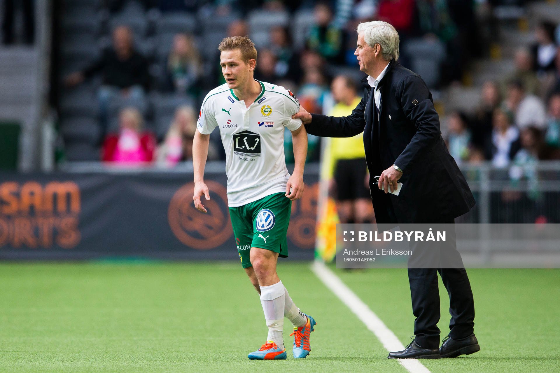 Hammarbys Erik Israelsson och tränare Nanne Bergstrand