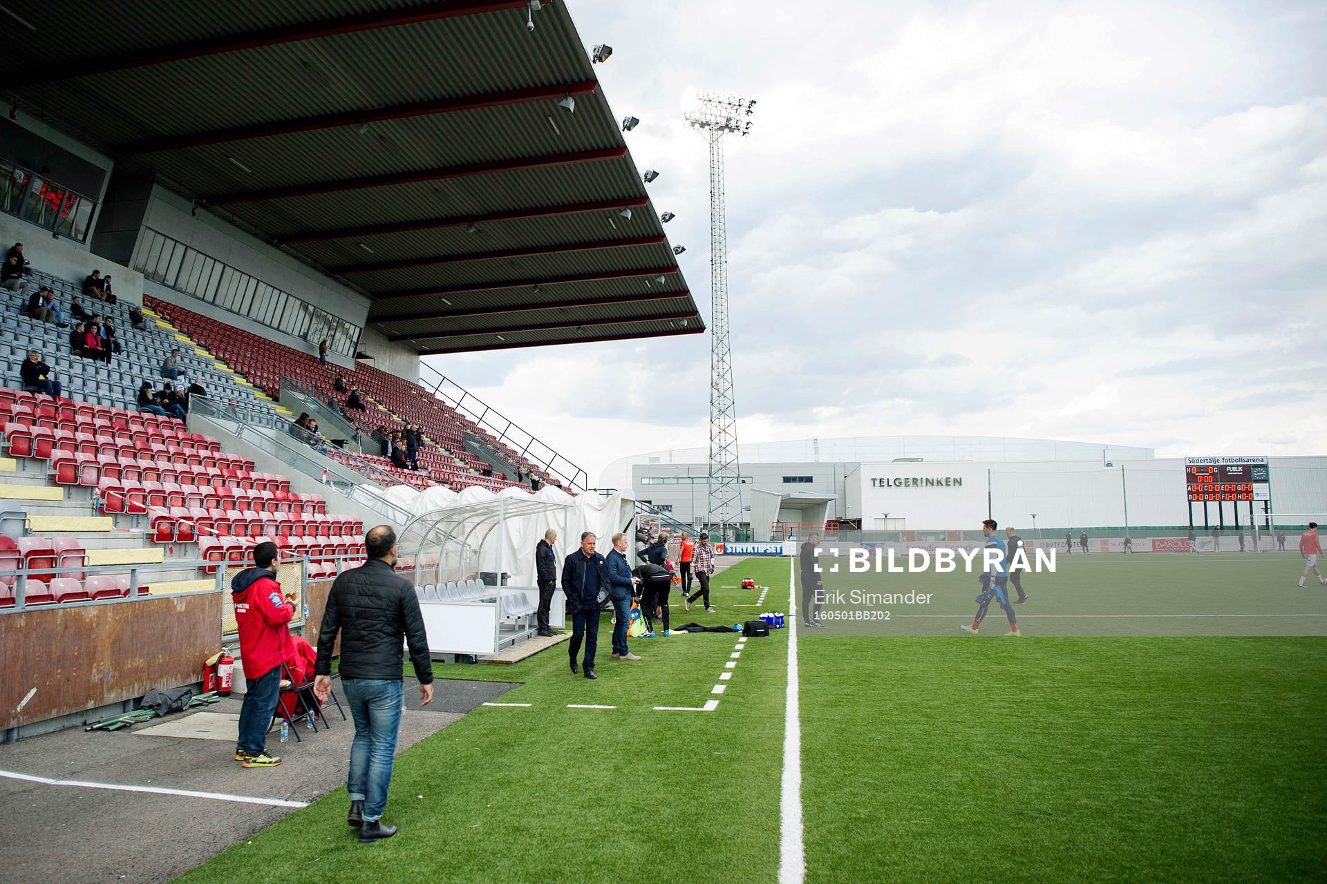 Generell vy av Södertälje Fotbollsarena