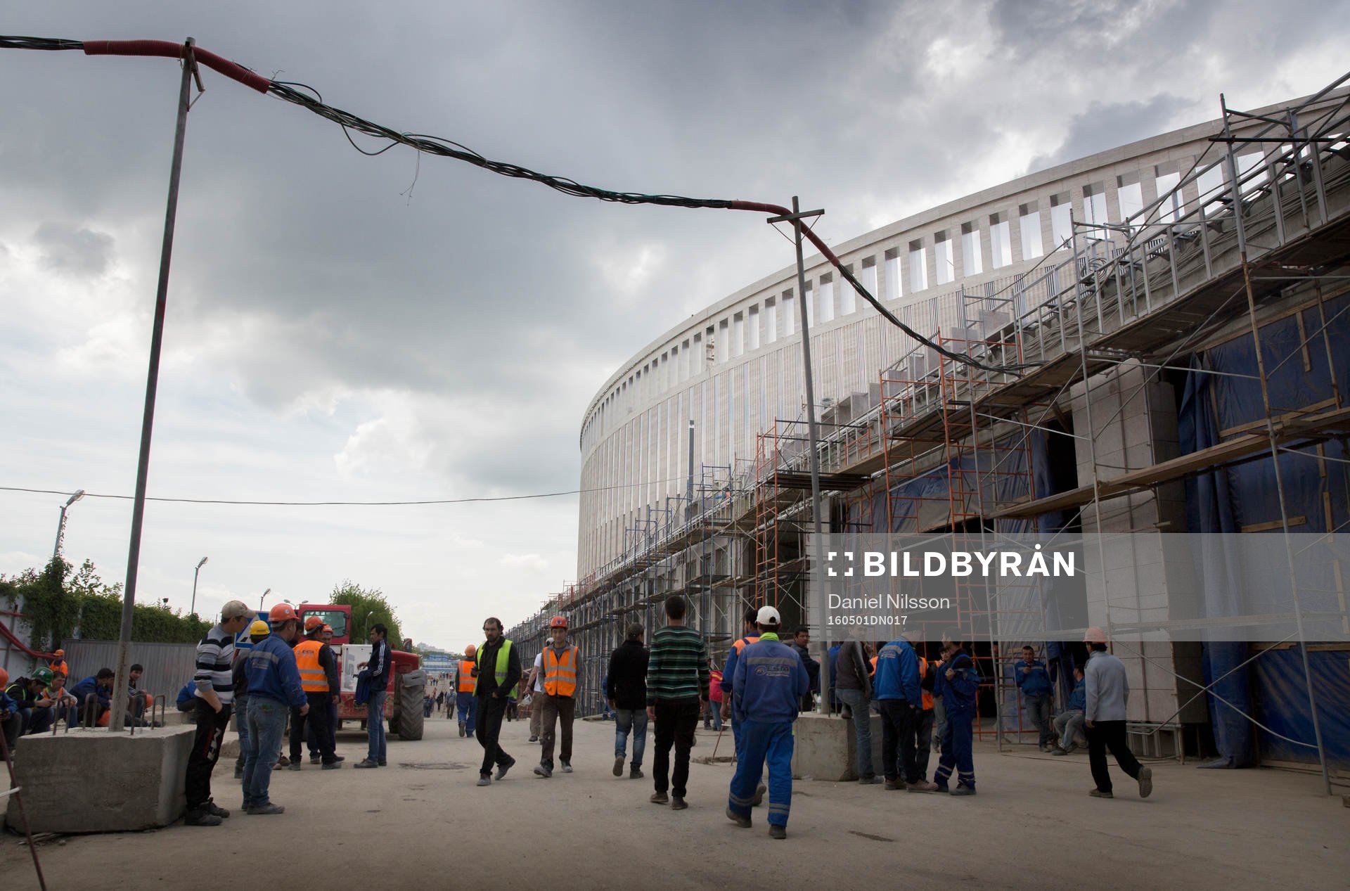 FC Krasnodars nya fotbollsaarena byggs