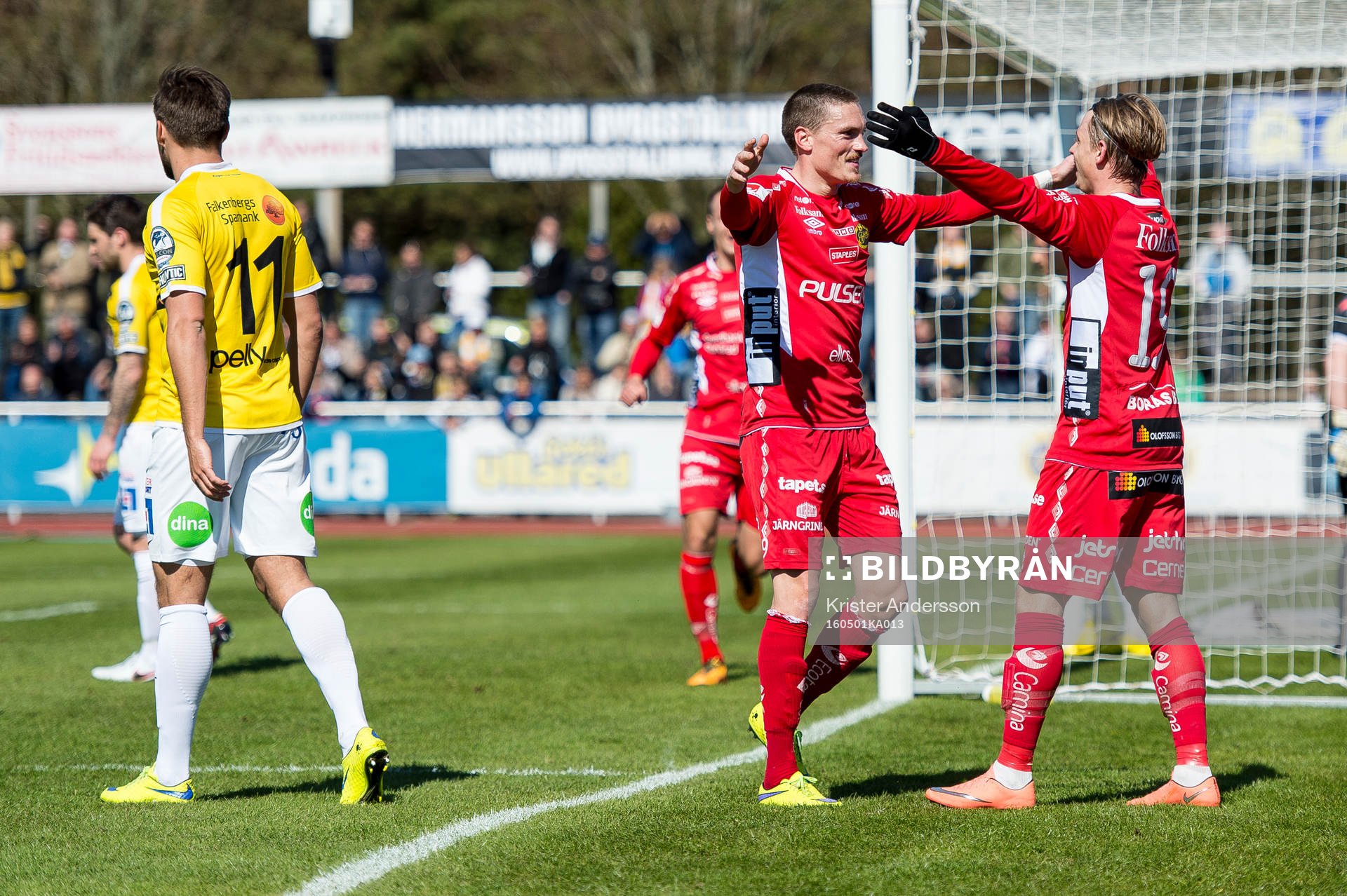 Elfsborgs Lasse Nilsson (t v) jublar