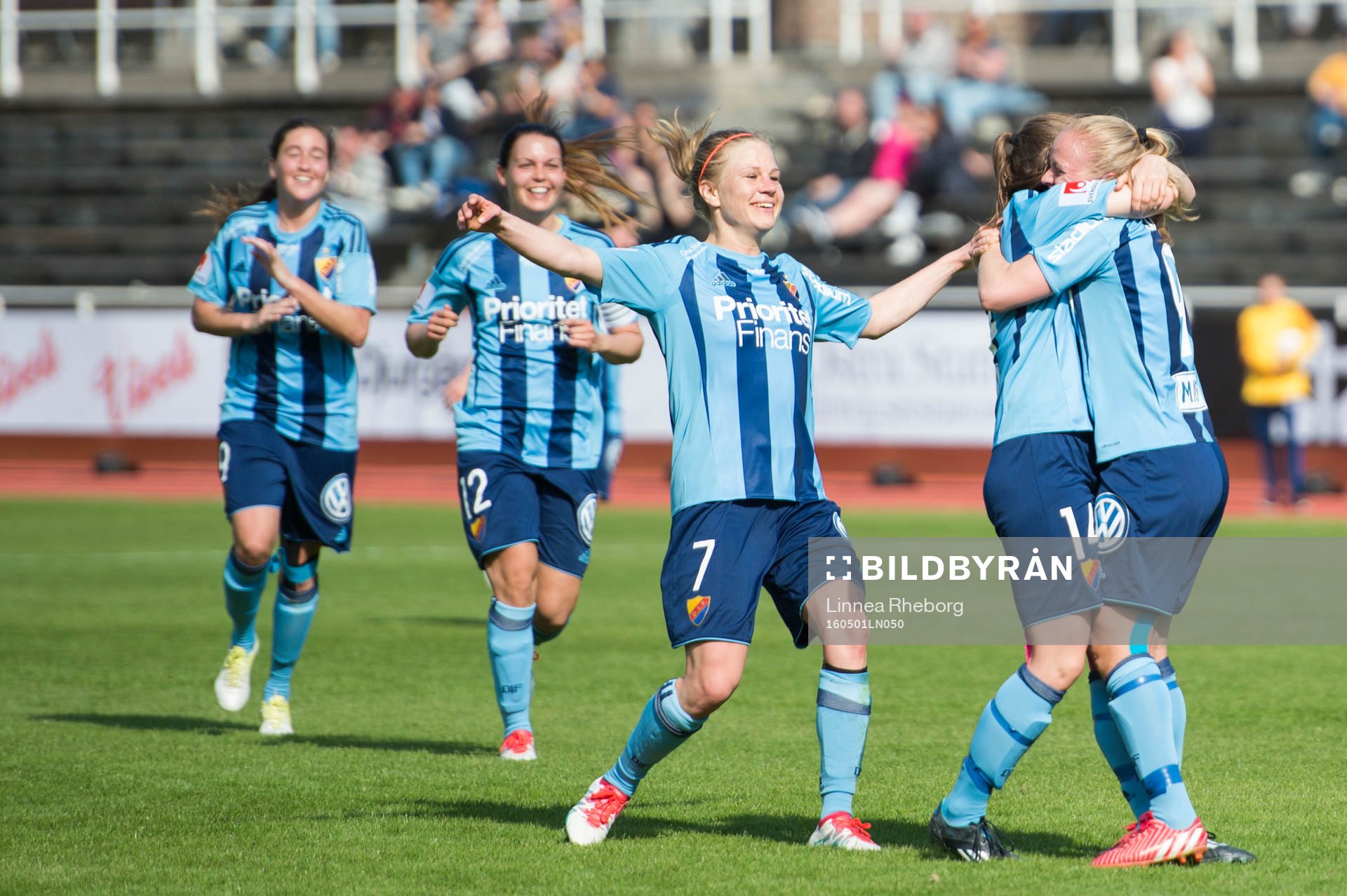 Djurgårdens Mia Jalkerud, Hanna Lundqvist, Katrin Schmidt,