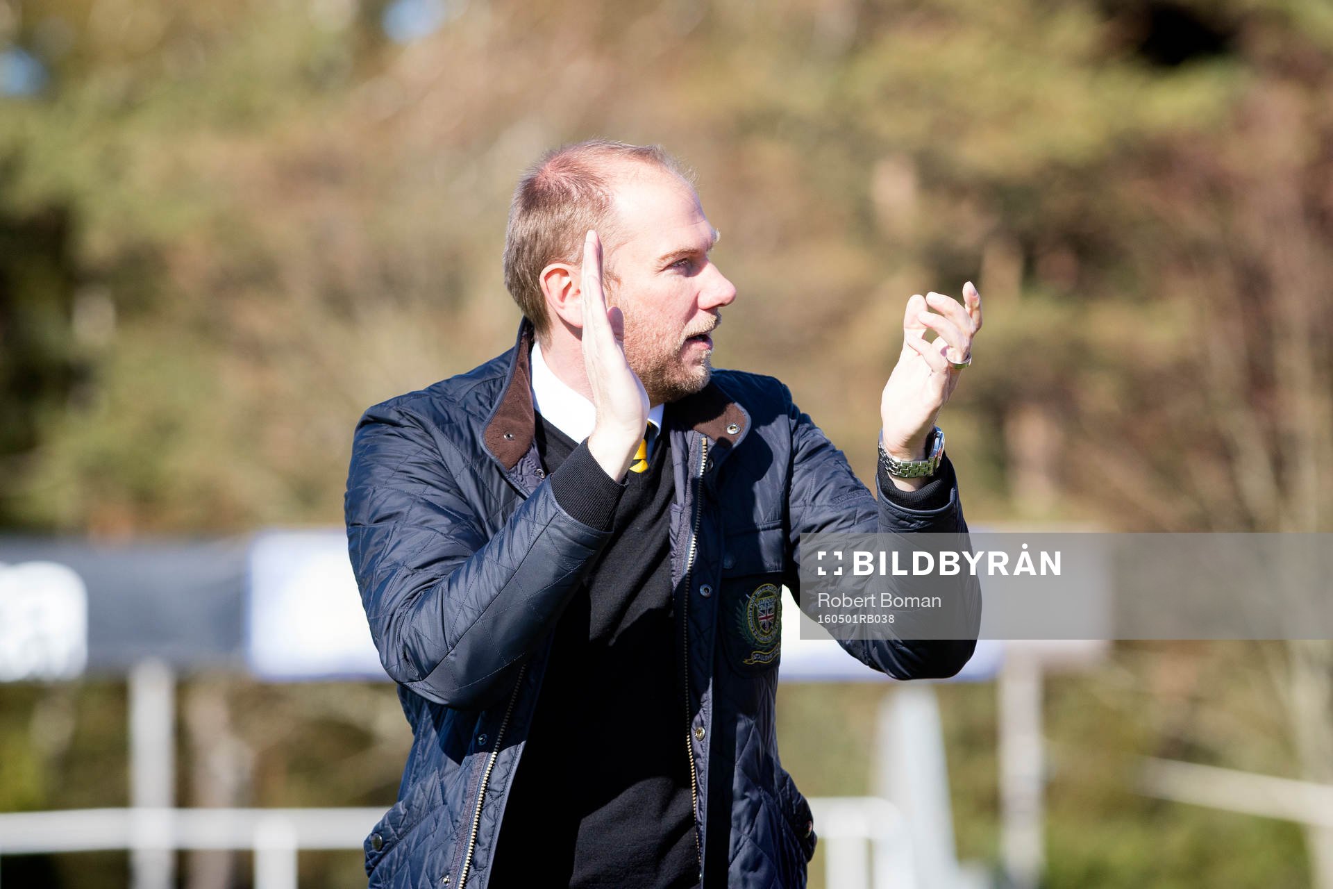 Elfsborgs manager Magnus Haglund jublar