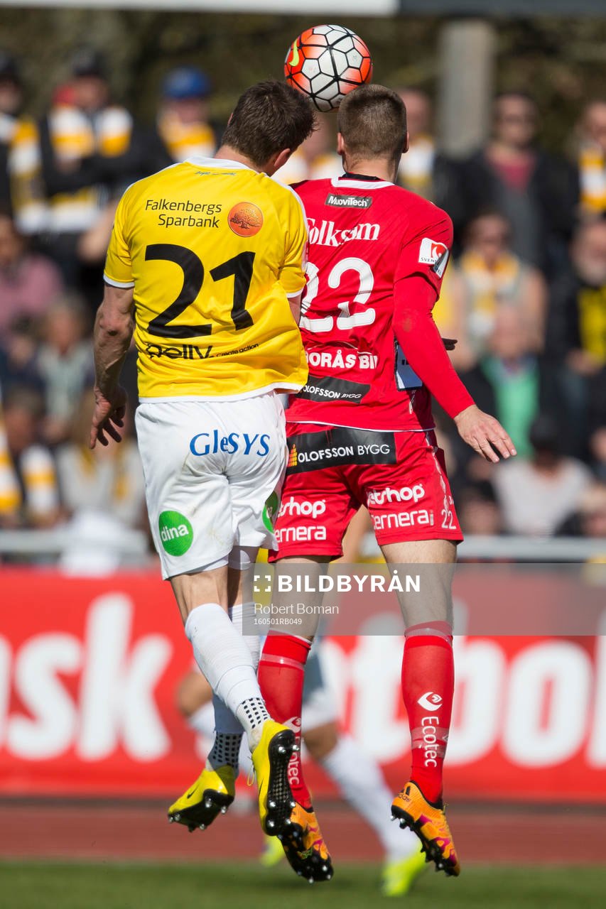 Falkenbergs Thomas Juel-Nielsen och Elfsborgs Viktor Prodell