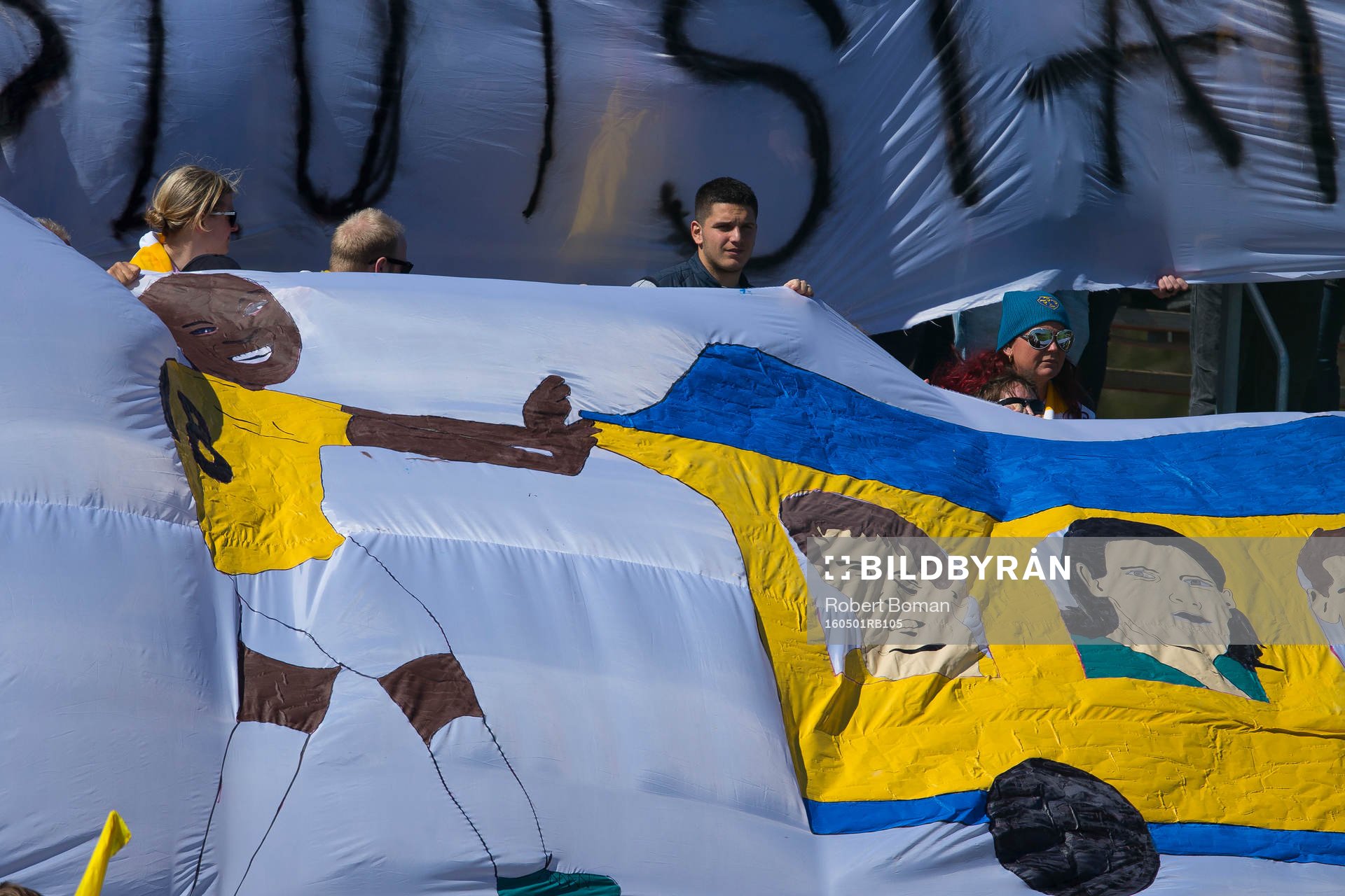 Delar av Falkenbergs tifo
