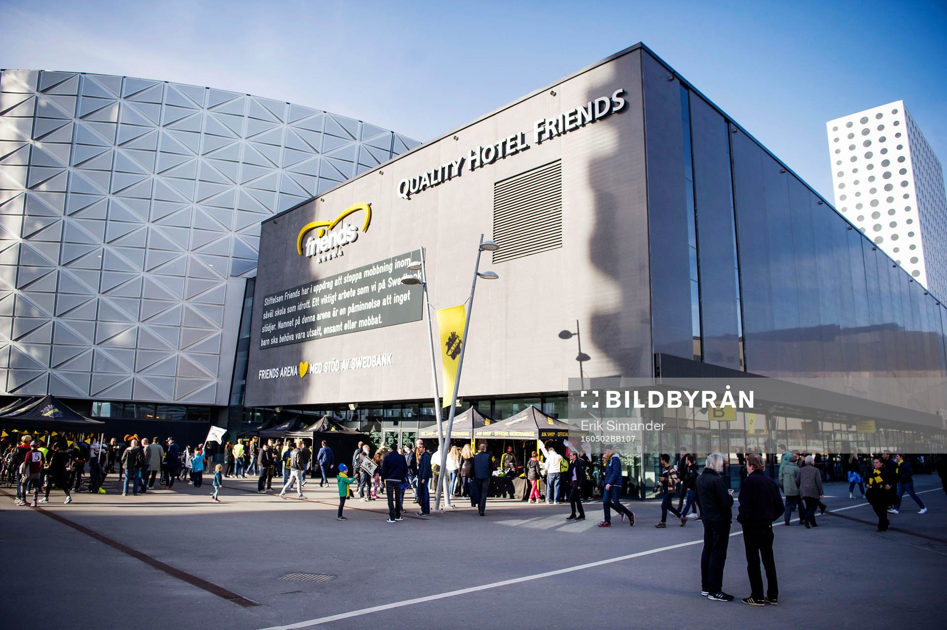 Exteriör vy av Friends Arena