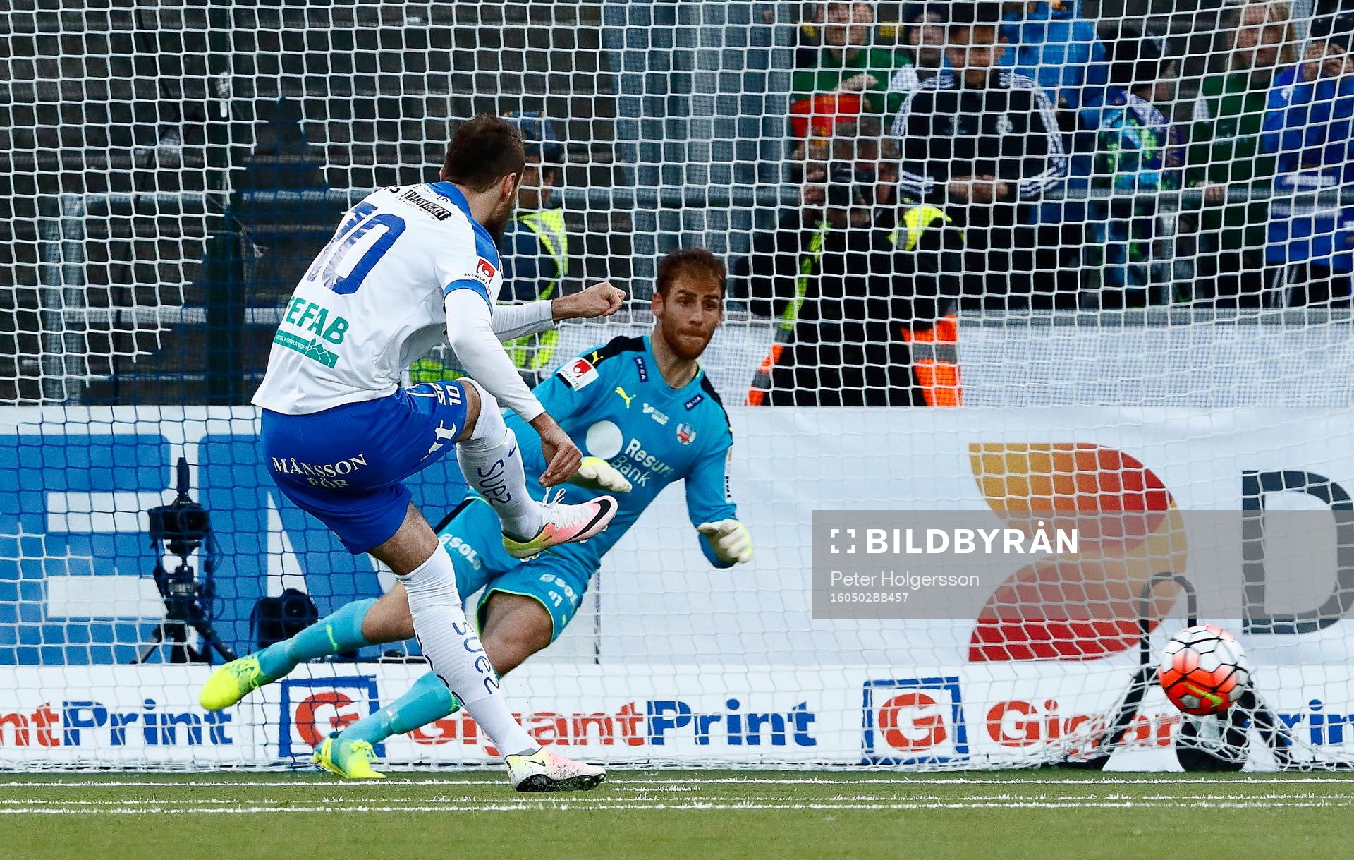 Norrköpings Emir Kujovic gör mål 3-0 på straff förbi