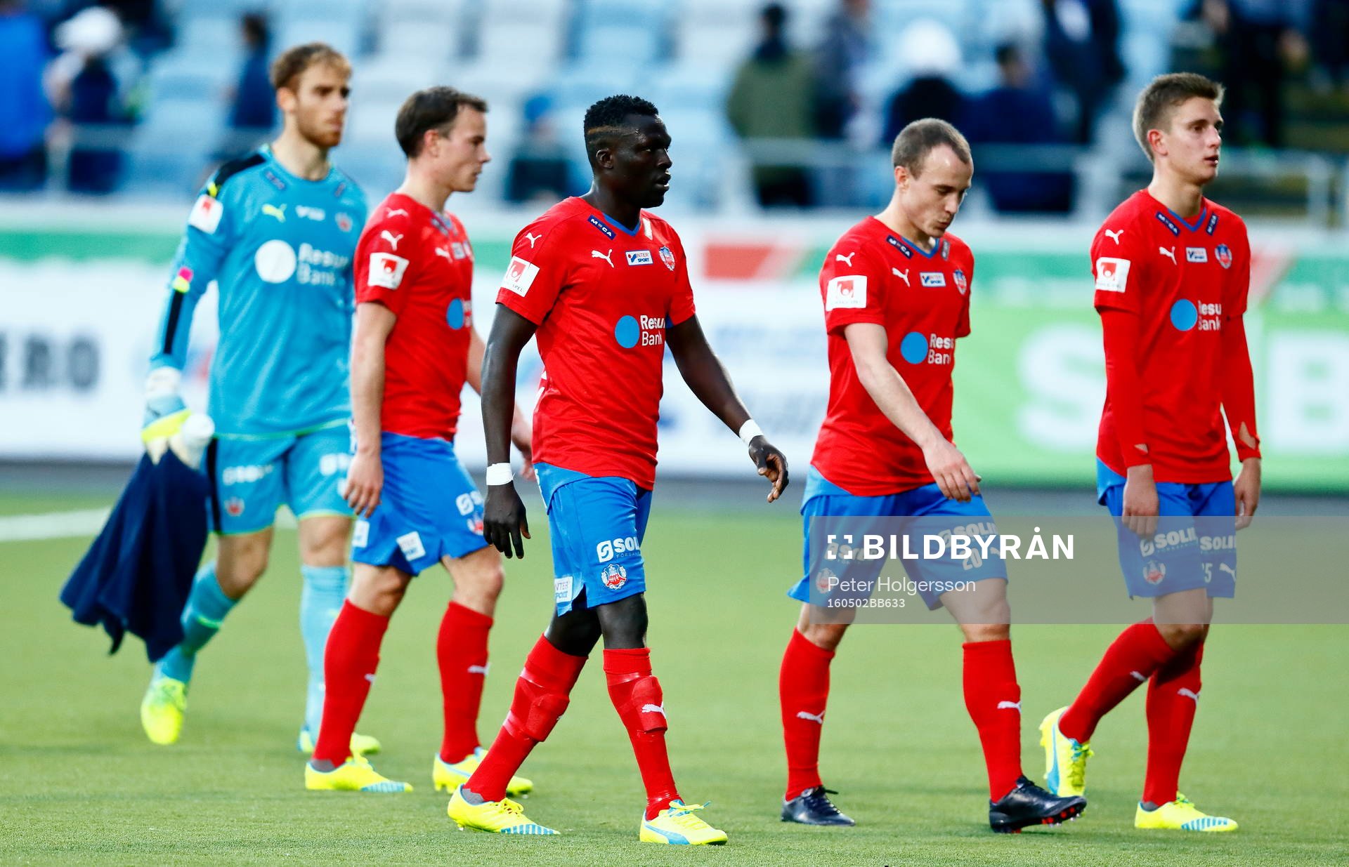 Helsingborgs  spelare deppar