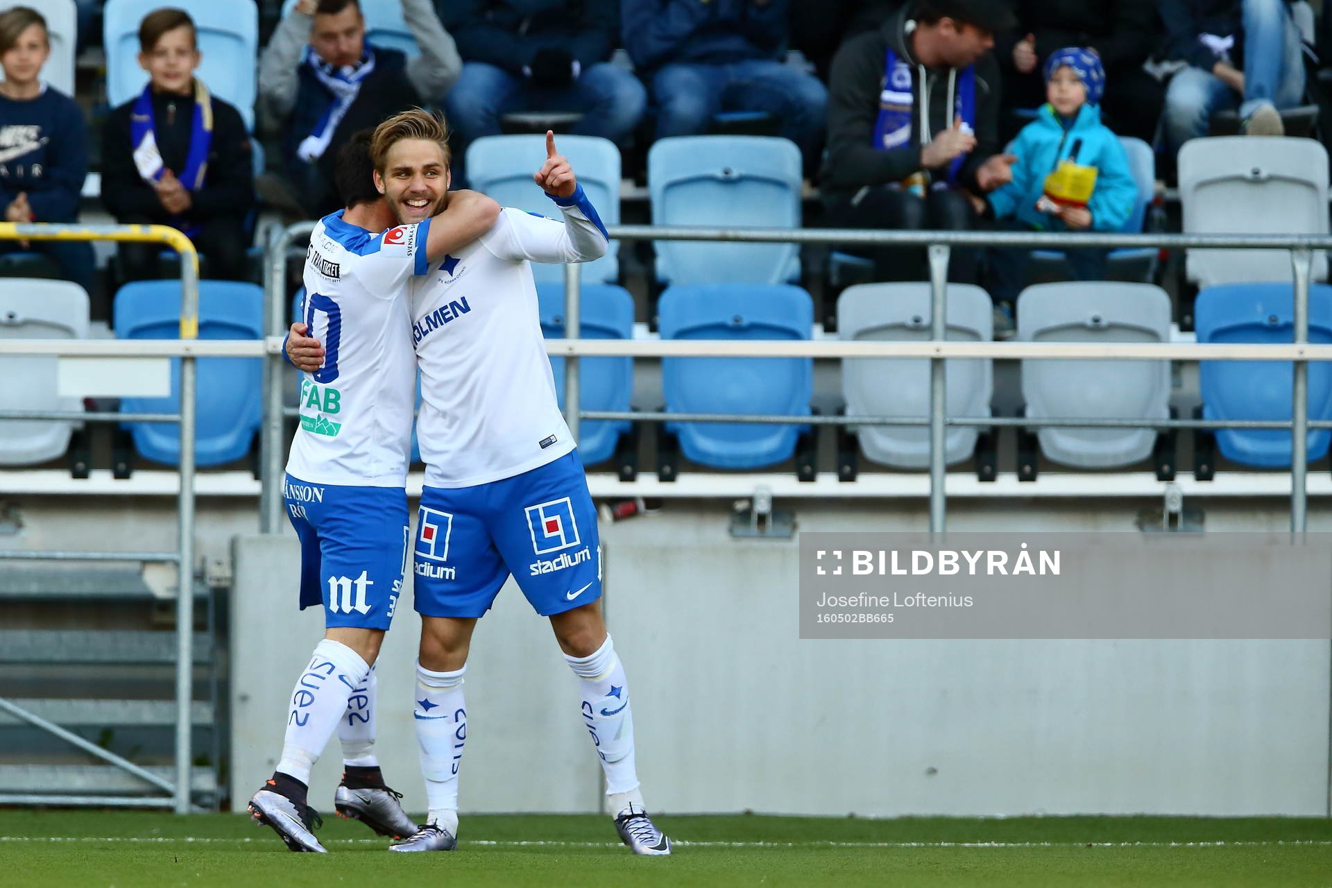 Norrköpings Christoffer Nyman jublar med Nikola Tkalcic