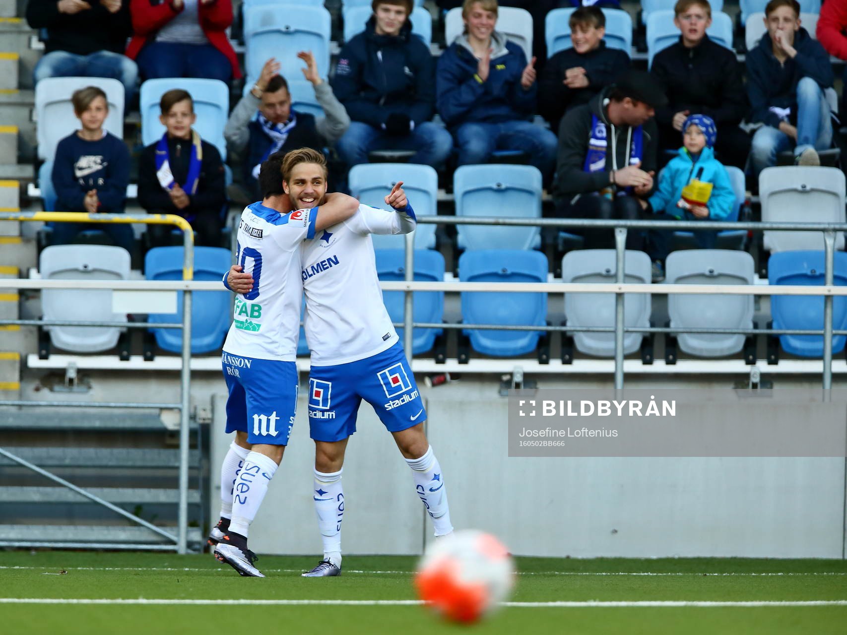 Norrköpings Christoffer Nyman jublar med Nikola Tkalcic