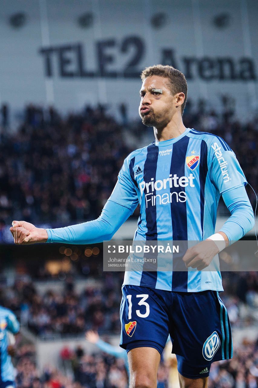 Djurgårdens Mathias Ranegie jublar