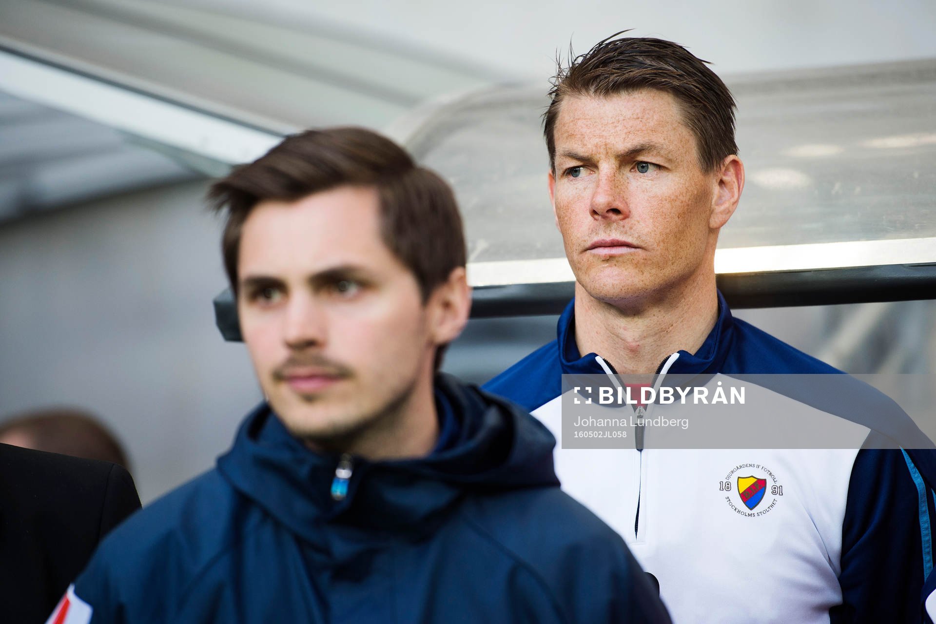 Djurgårdens målvakt Kenneth Høie på bänken