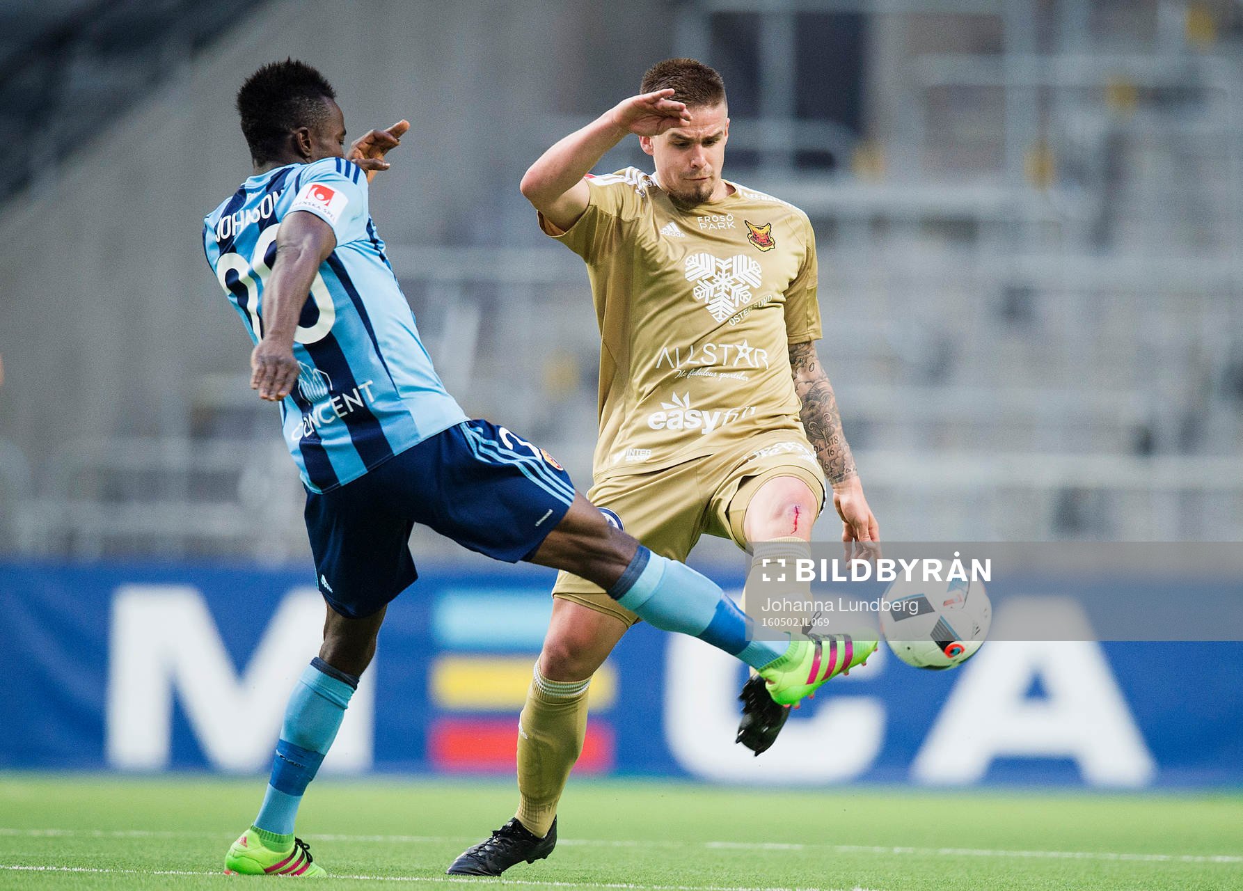 Djurgårdens Sam Johnson och Östersunds Douglas Bergqvist