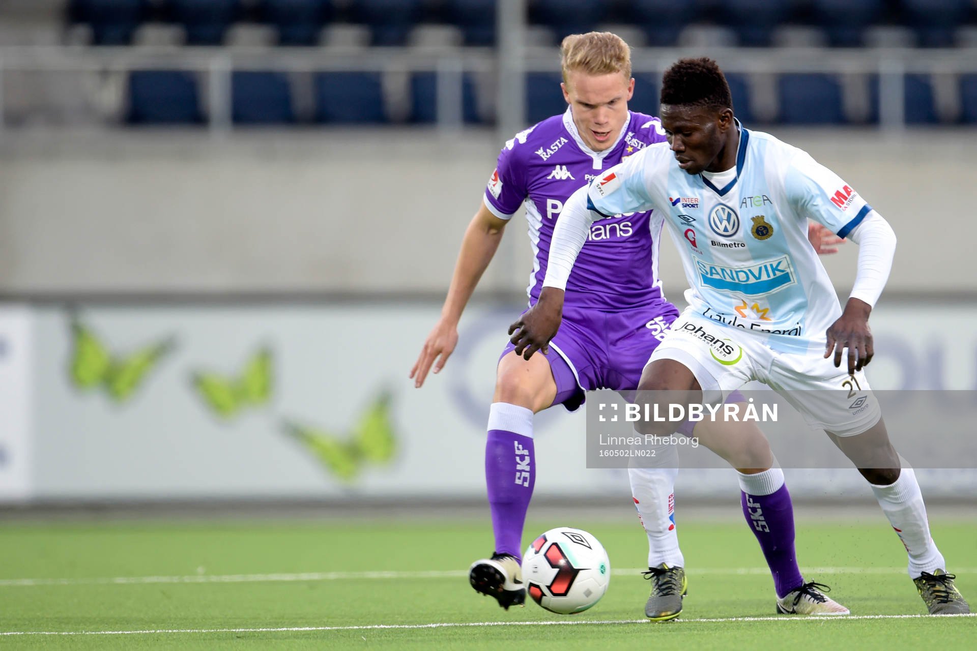 Gefles Kwame Bonsu och IFK Göteborgs Hjörtur Hermannsson