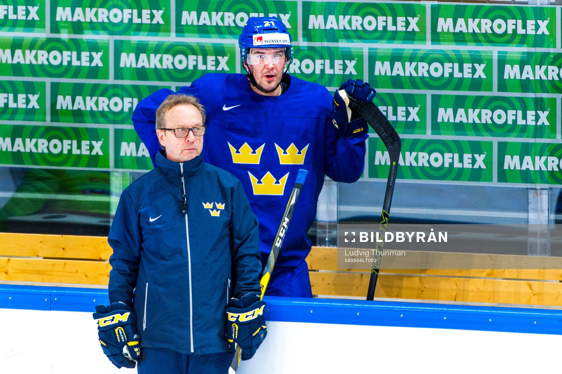 Förbundskapten Pär Mårts och Jimmie Ericsson