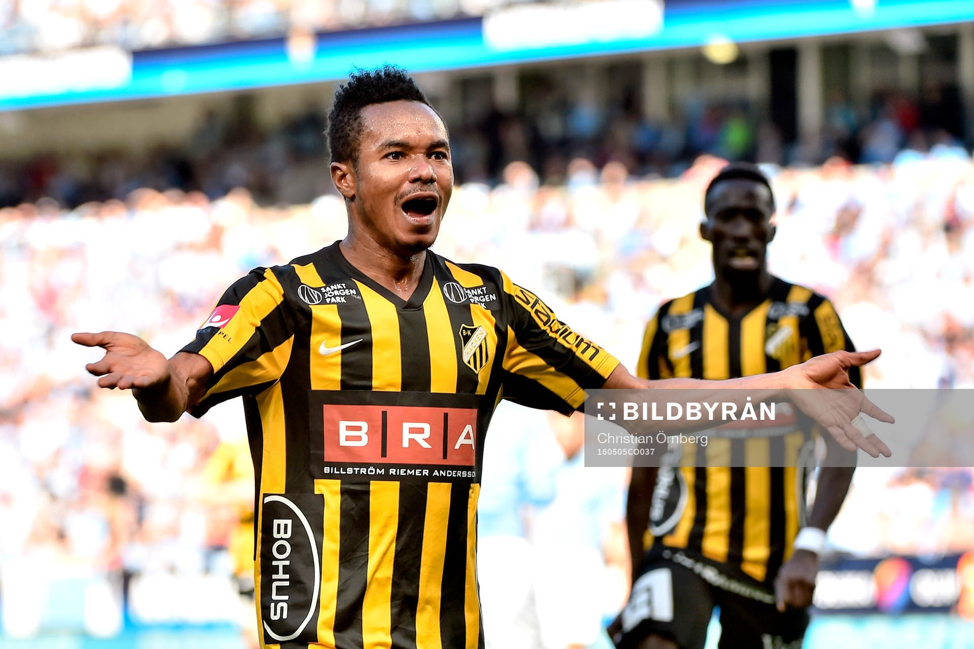 Häckens Nasiru Mohammed jublar