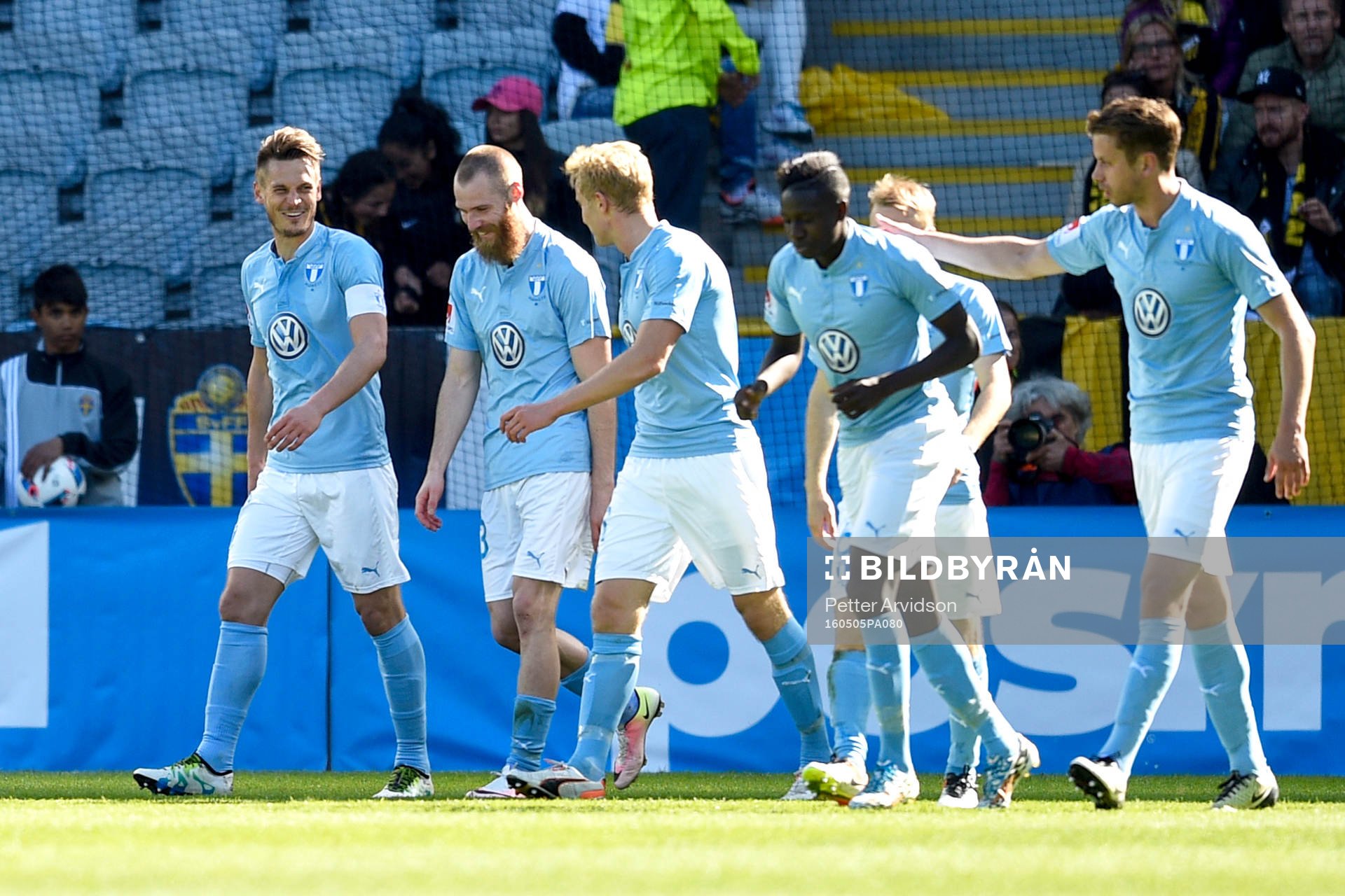 Malmö FFs Markus Rosenberg jublar med lagkamraterna
