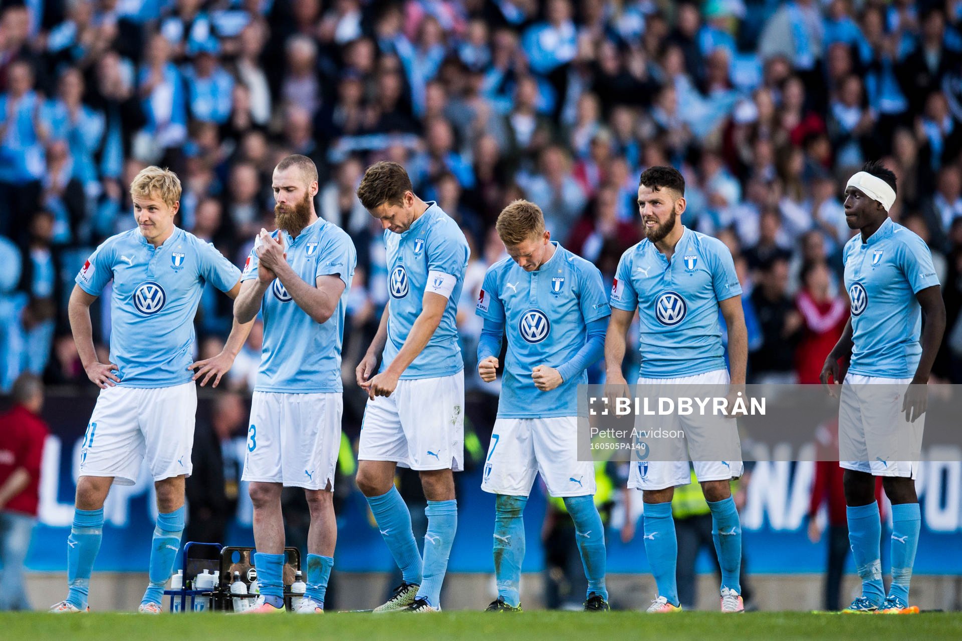 Malmö FFs Franz Brorsson, Jo Inge Berget, Kari Arnason,