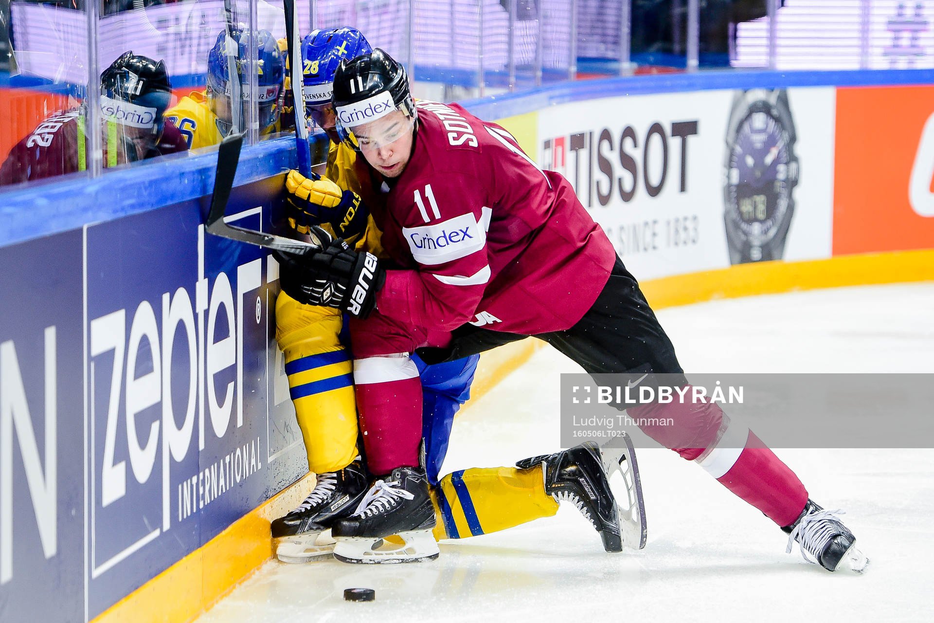 Sveriges Johan Sundström och Lettlands Kristaps Sotnieks