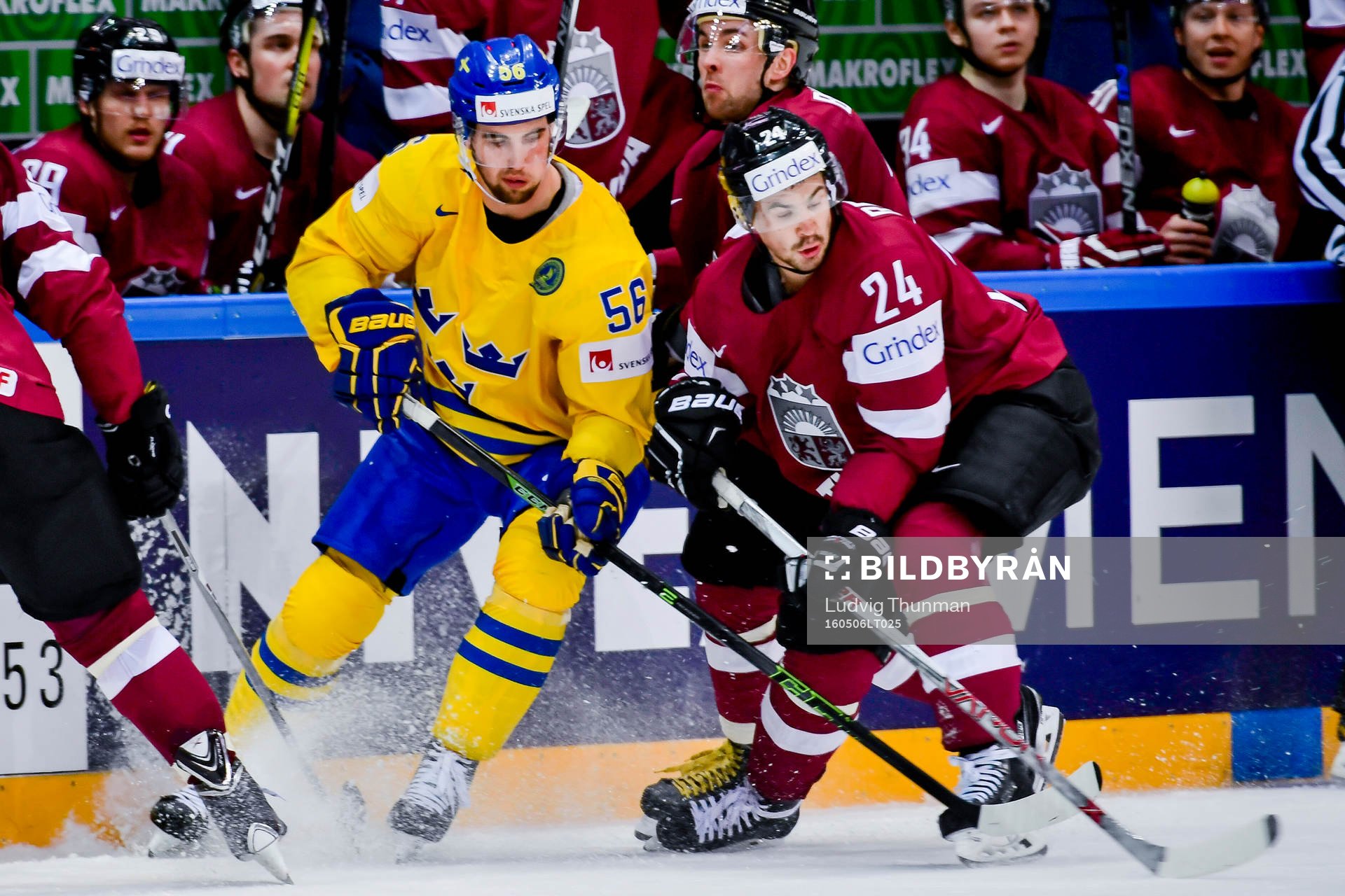 Sveriges Erik Gustafsson och Lettlands Mikelis Redlihs