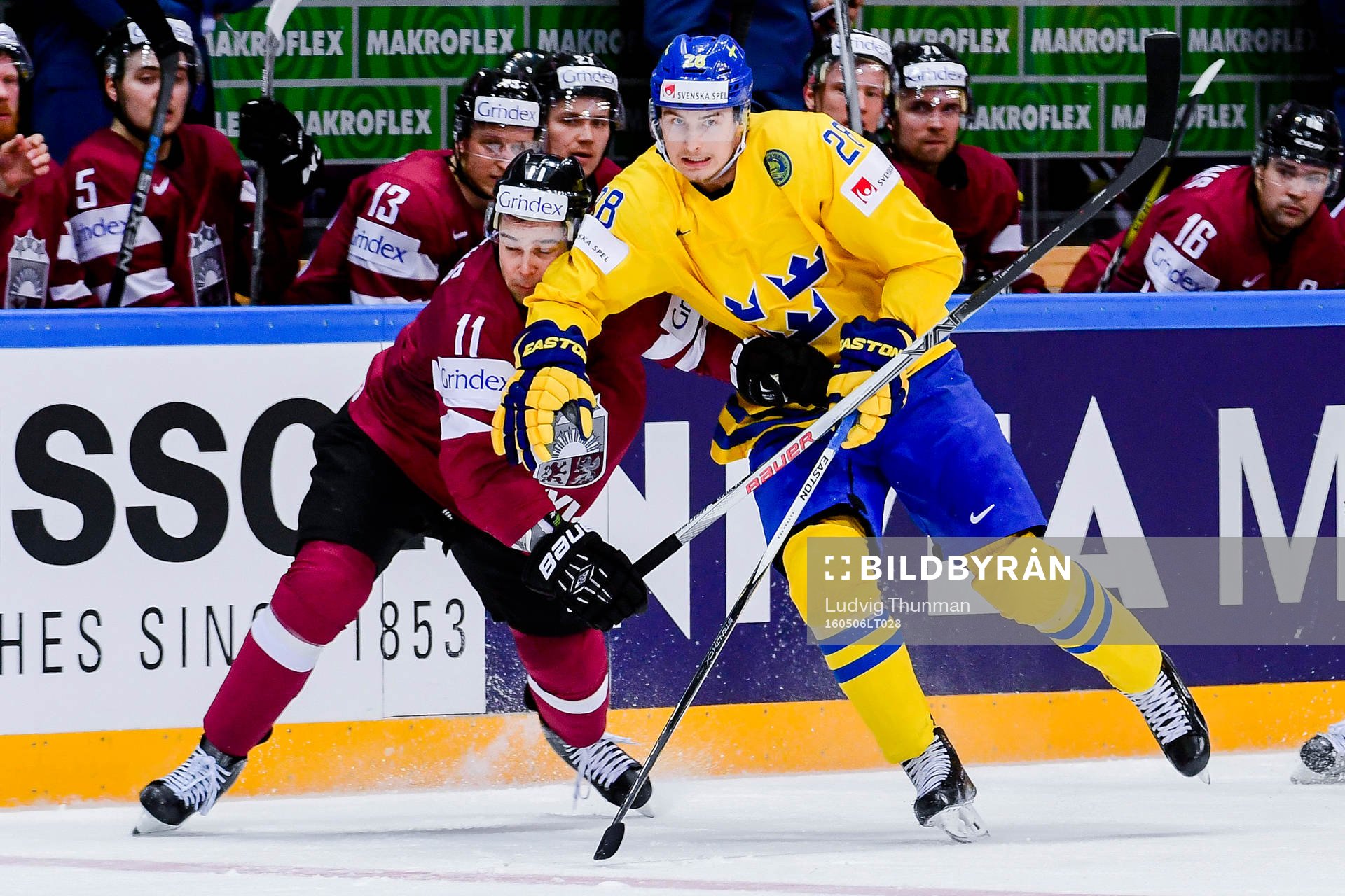 Lettlands Kristaps Sotnieks och Sveriges Johan Sundström