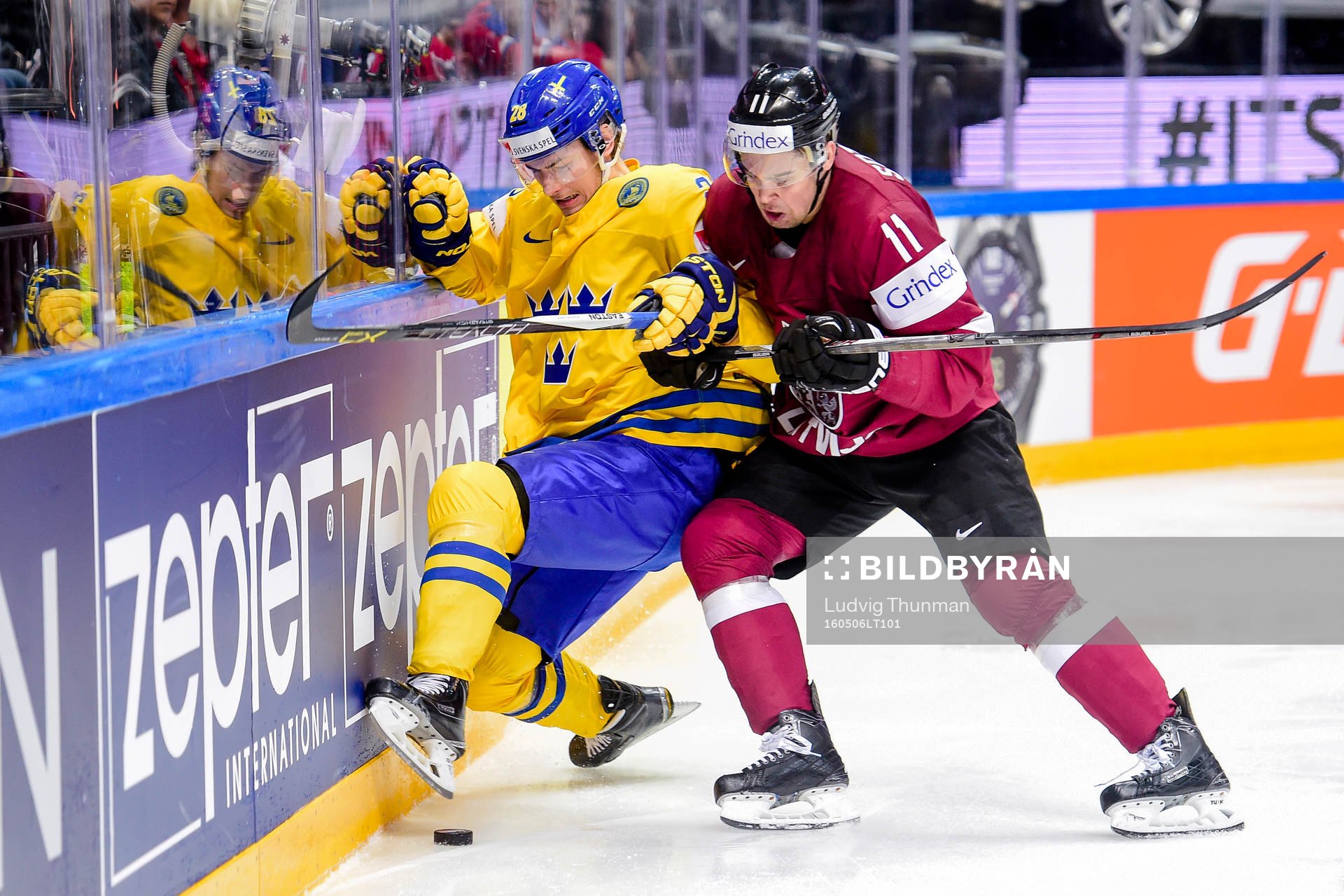 Sveriges Johan Sundström och Lettlands Kristaps Sotnieks
