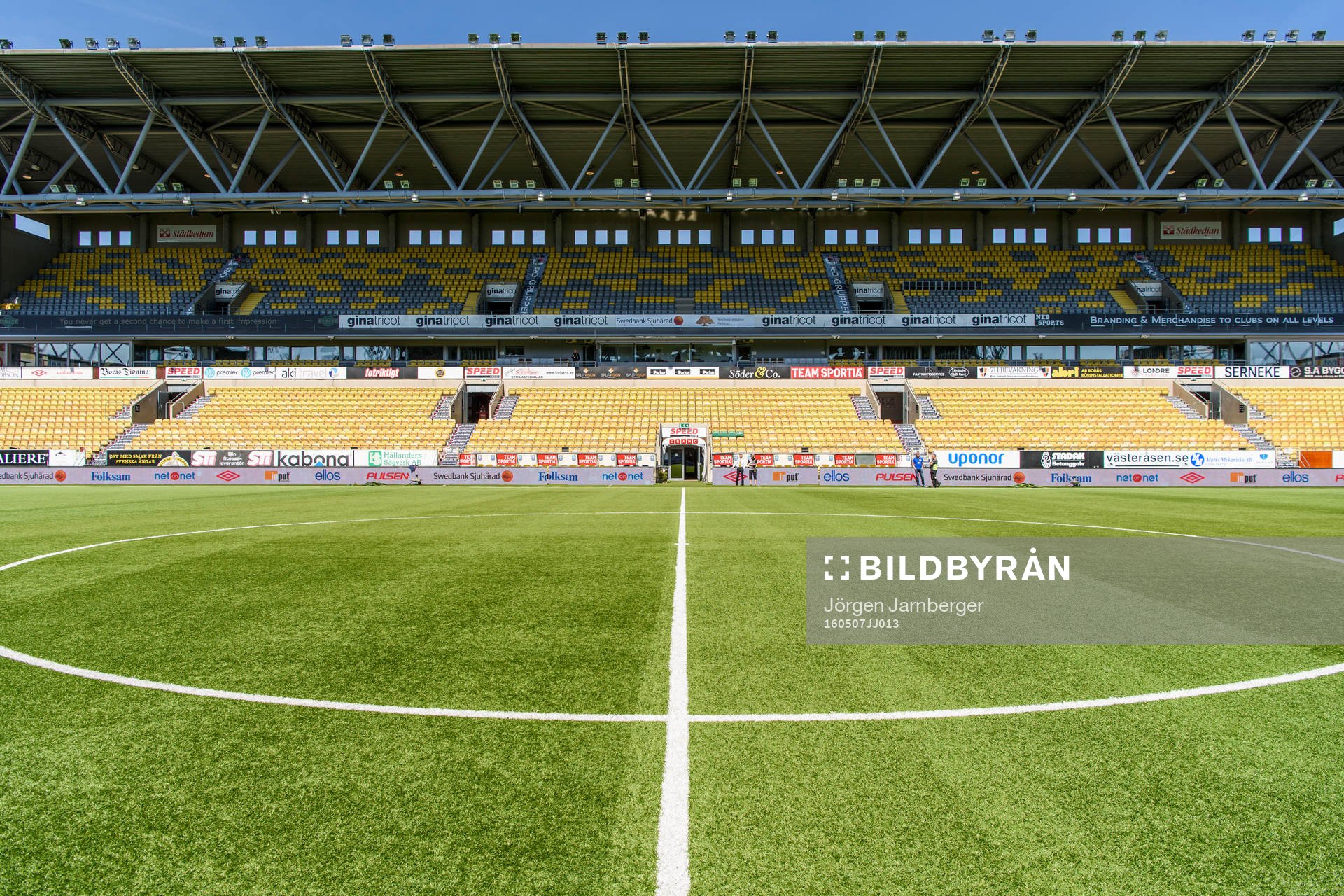 Interiör på Borås arena under fotbollsmatchen i Allsvenskan mellan Elfsborg och Gefle den 7 maj 2016 i BORÅS.