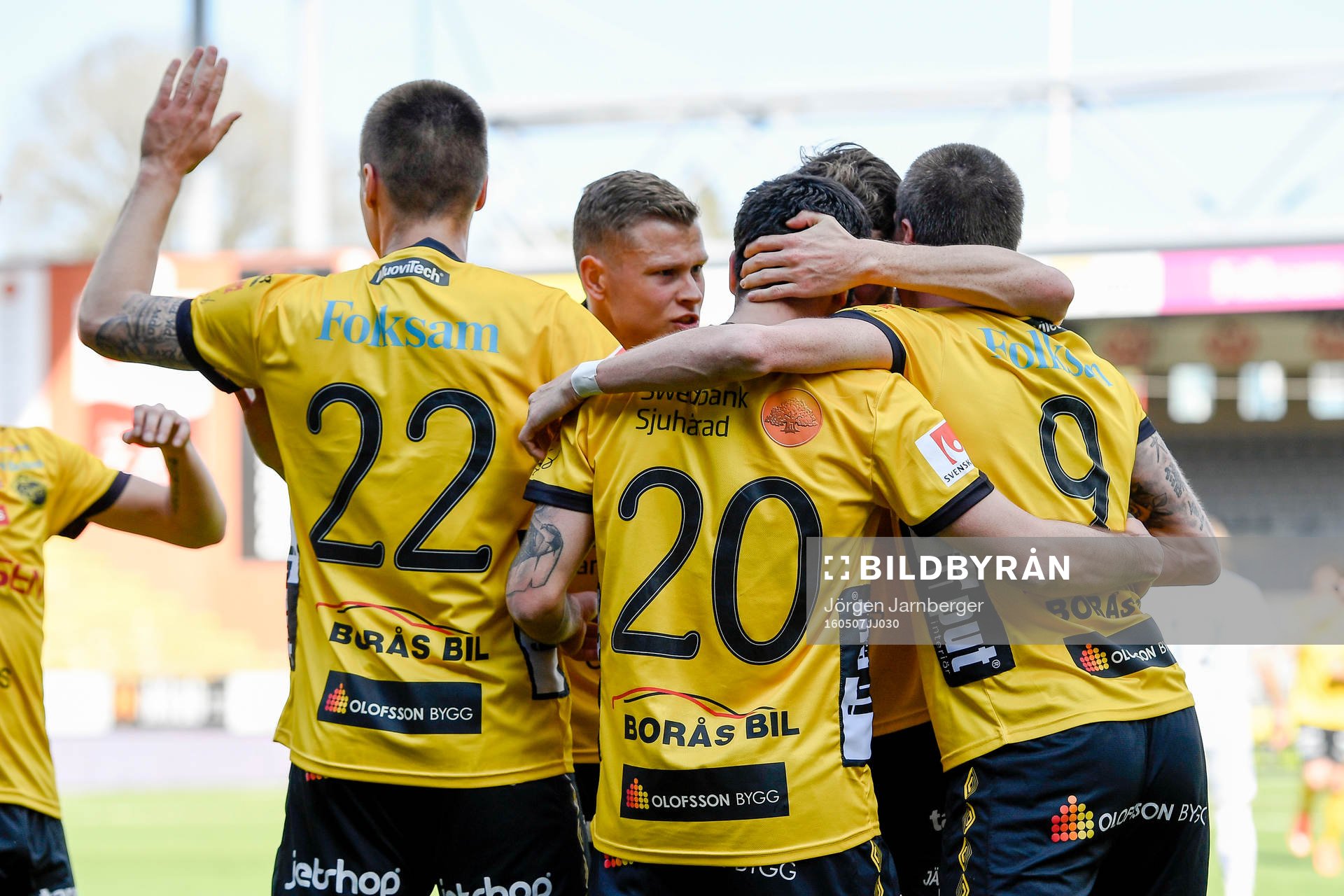 Elfsborgs Lasse Nilsson, Emir Bajrami Adam Lundqvist jublar