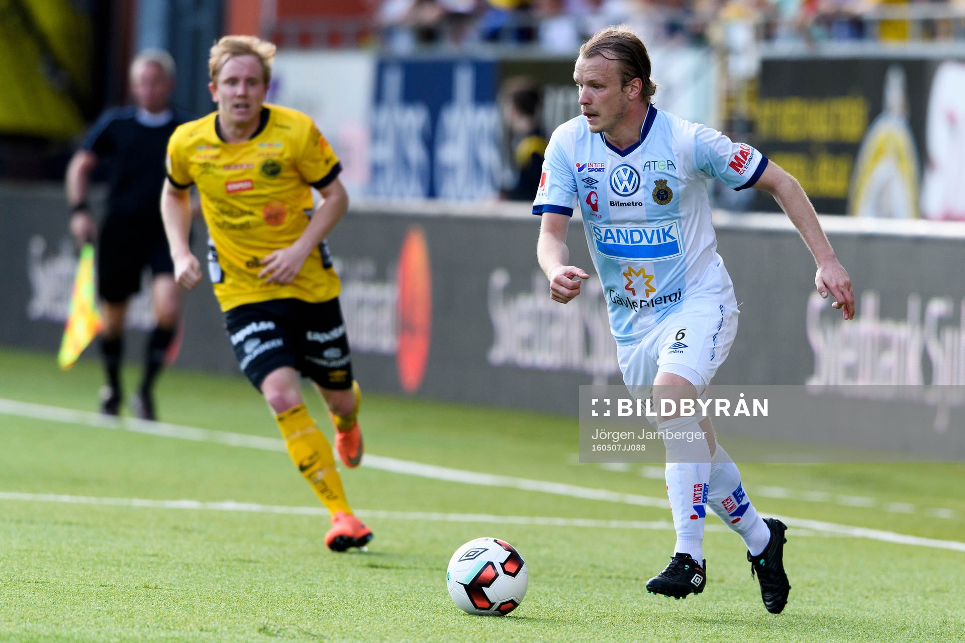 Gefles Jesper Florén under fotbollsmatchen i Allsvenskan mellan Elfsborg och Gefle den 7 maj 2016 i BORÅS.
