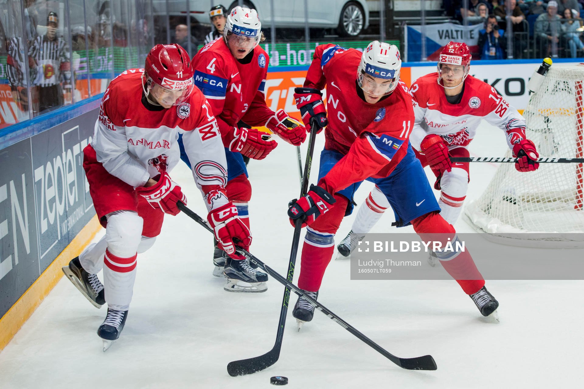 Danmarks Patrick Bjorkstrand och Mads Christensen samt