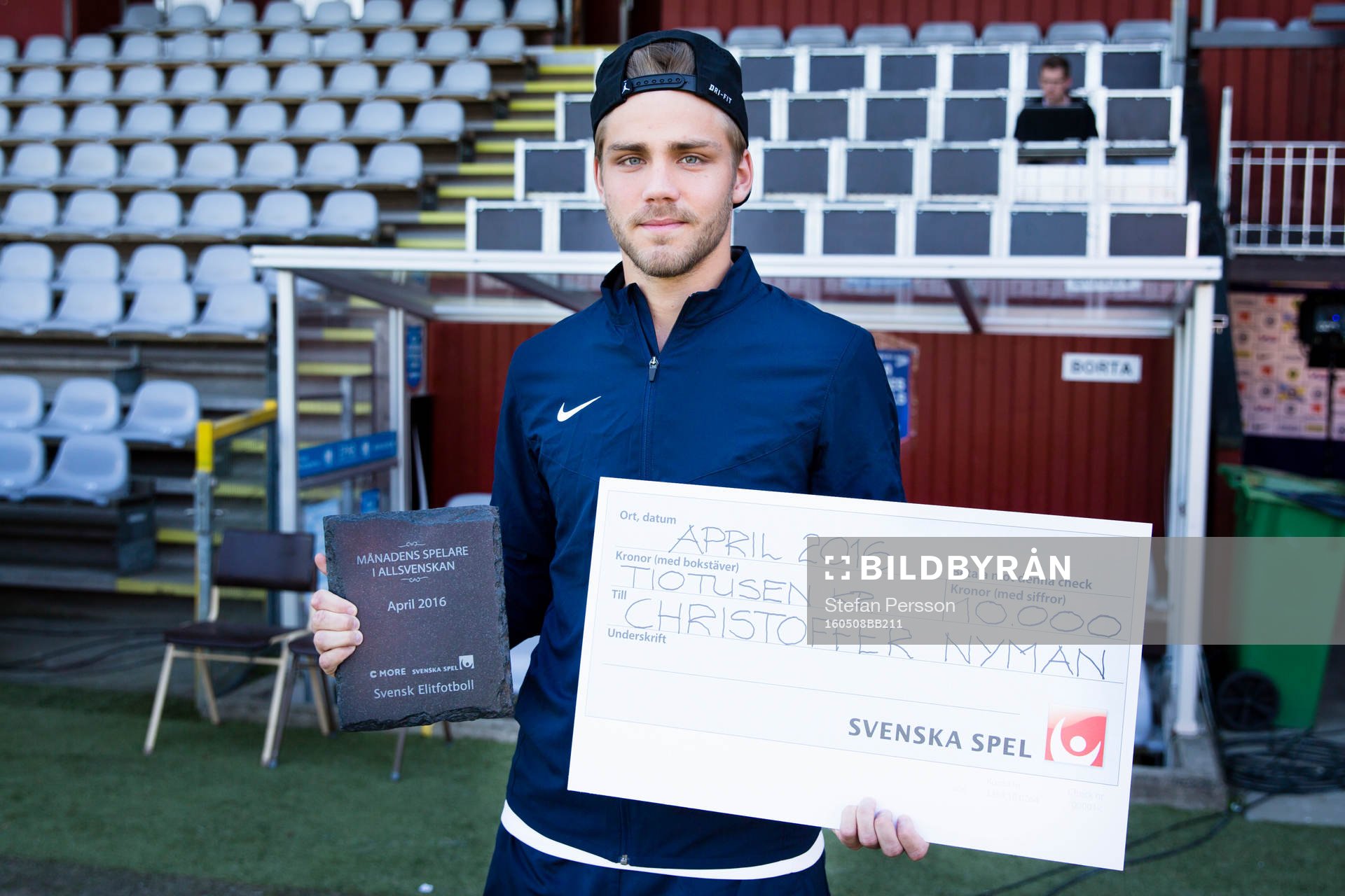 Norrköpings Christoffer Nyman fick ta emot pris för