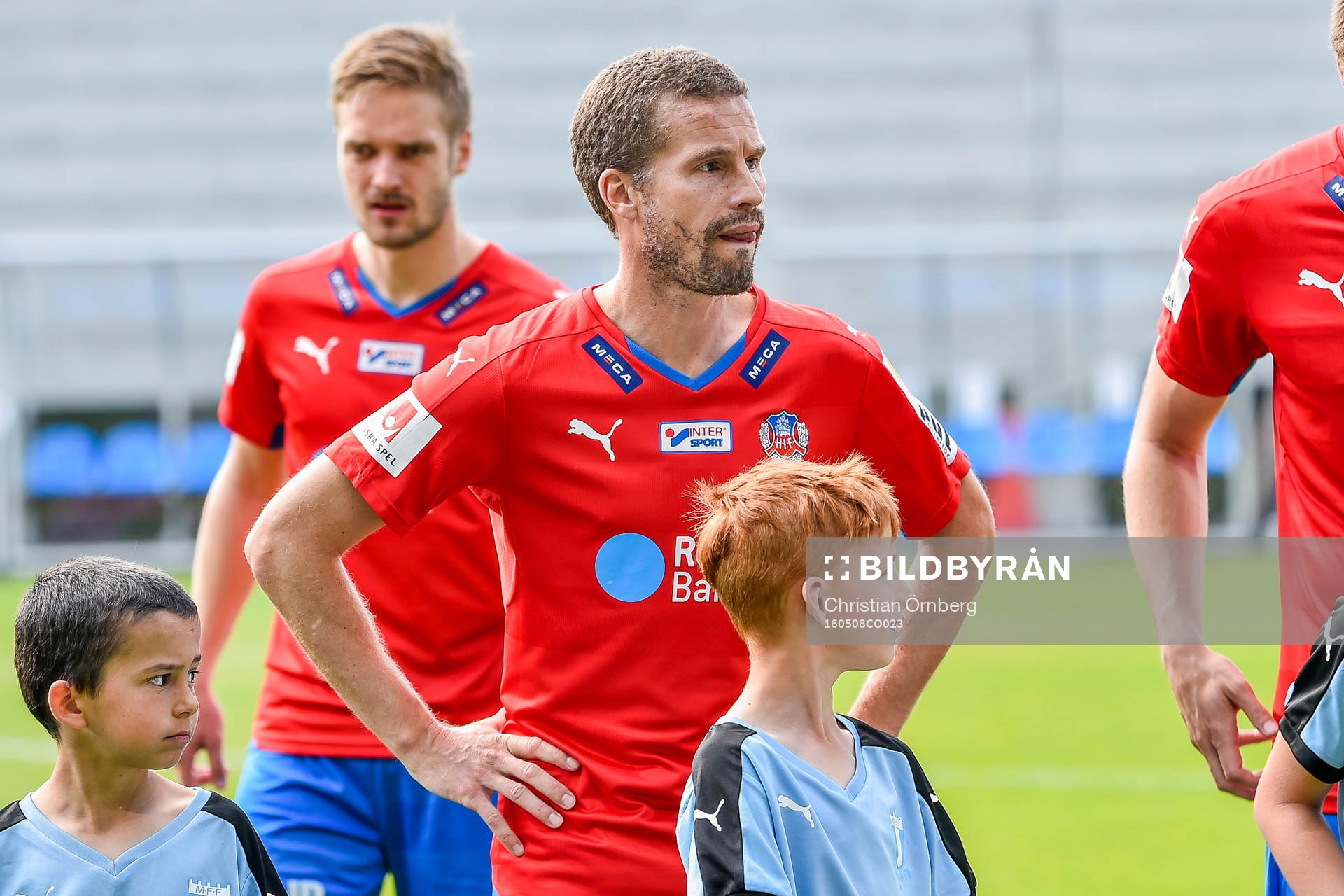 Helsingborgs Christoffer Andersson  före fotbollsmatchen i