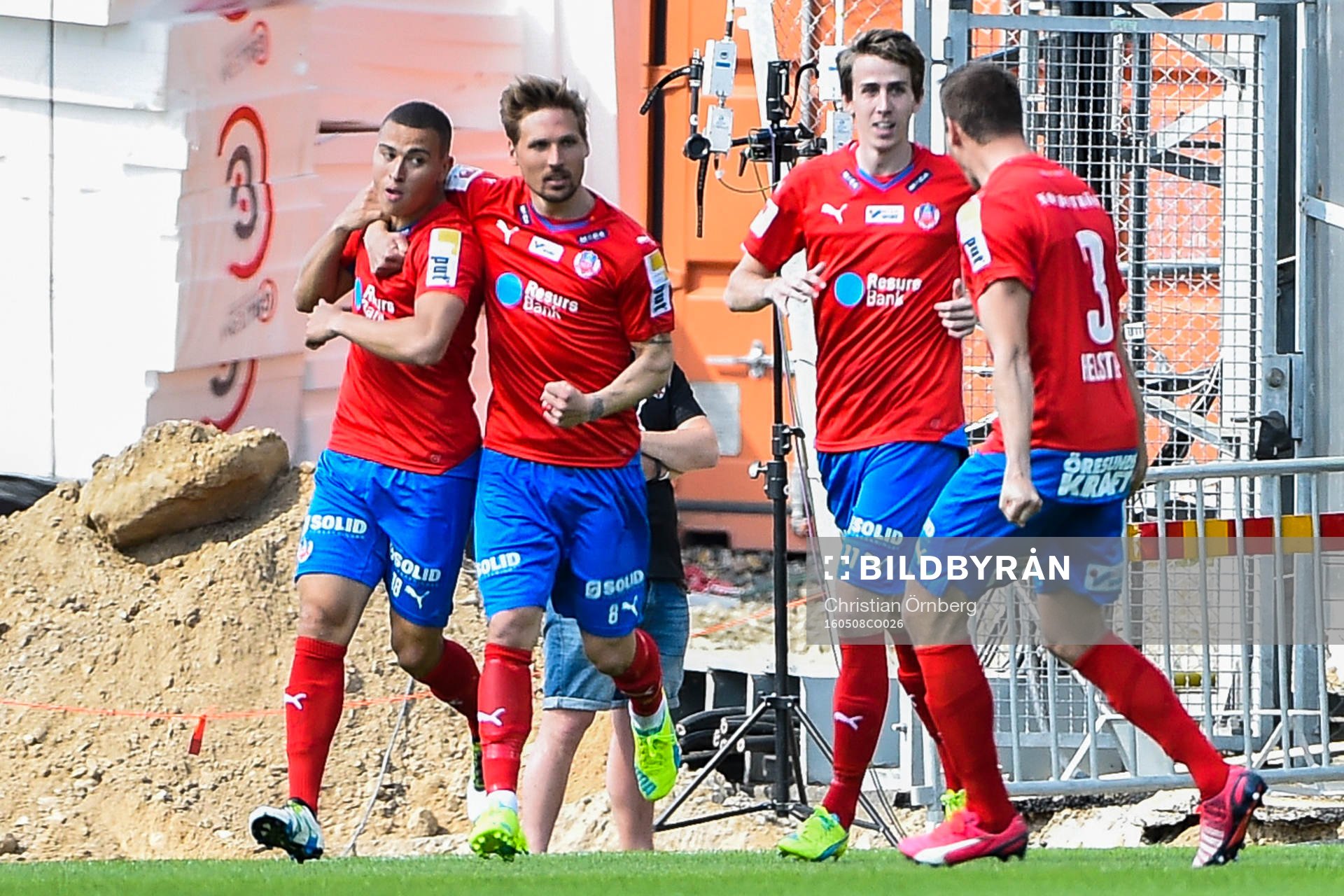 Helsingborgs spelare jublar