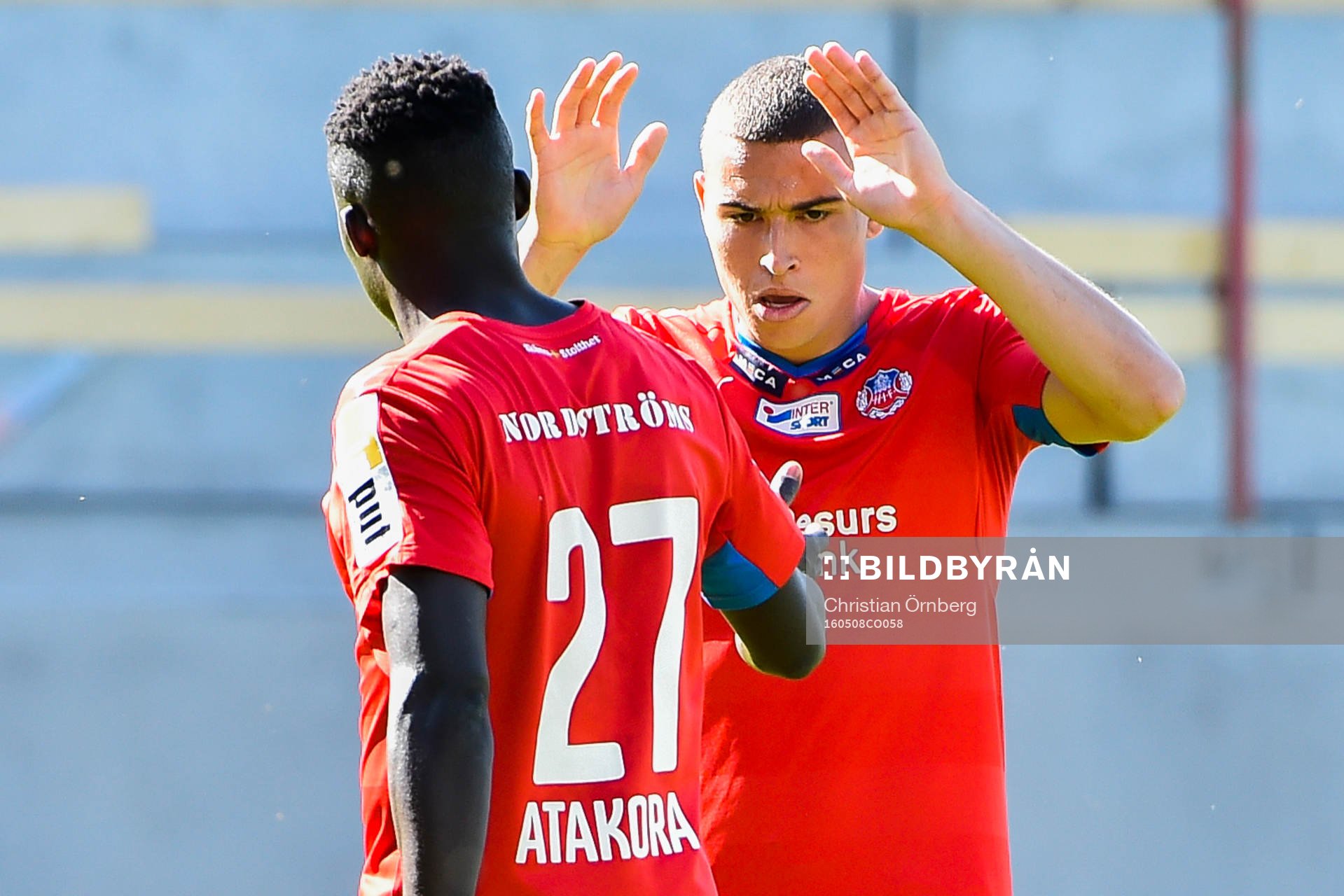 Helsingborgs Lalawélé Atakora och Jordan Larsson
