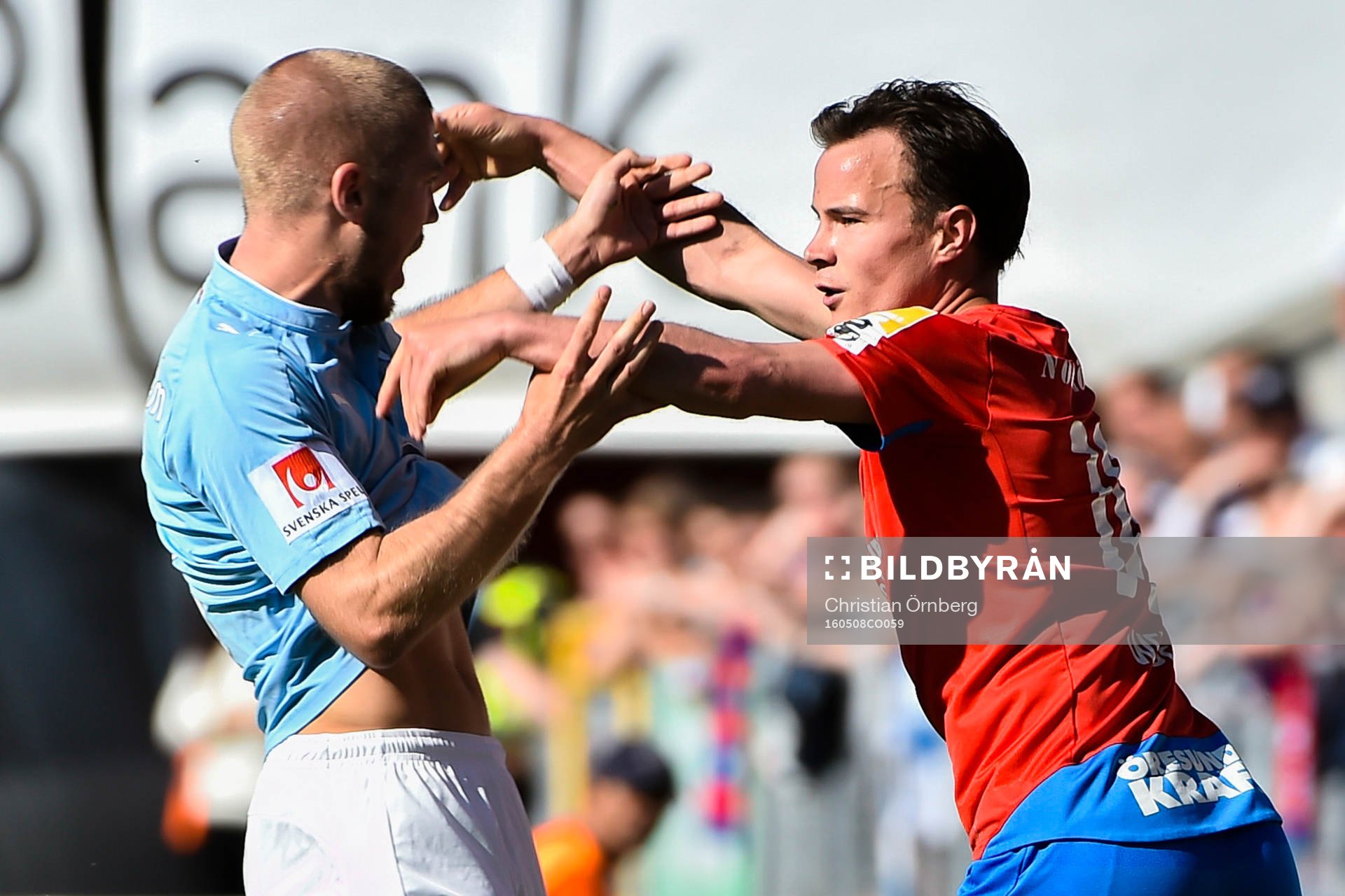 Malmö FFs Anton Tinnerholm och Helsingborgs Anton Wede