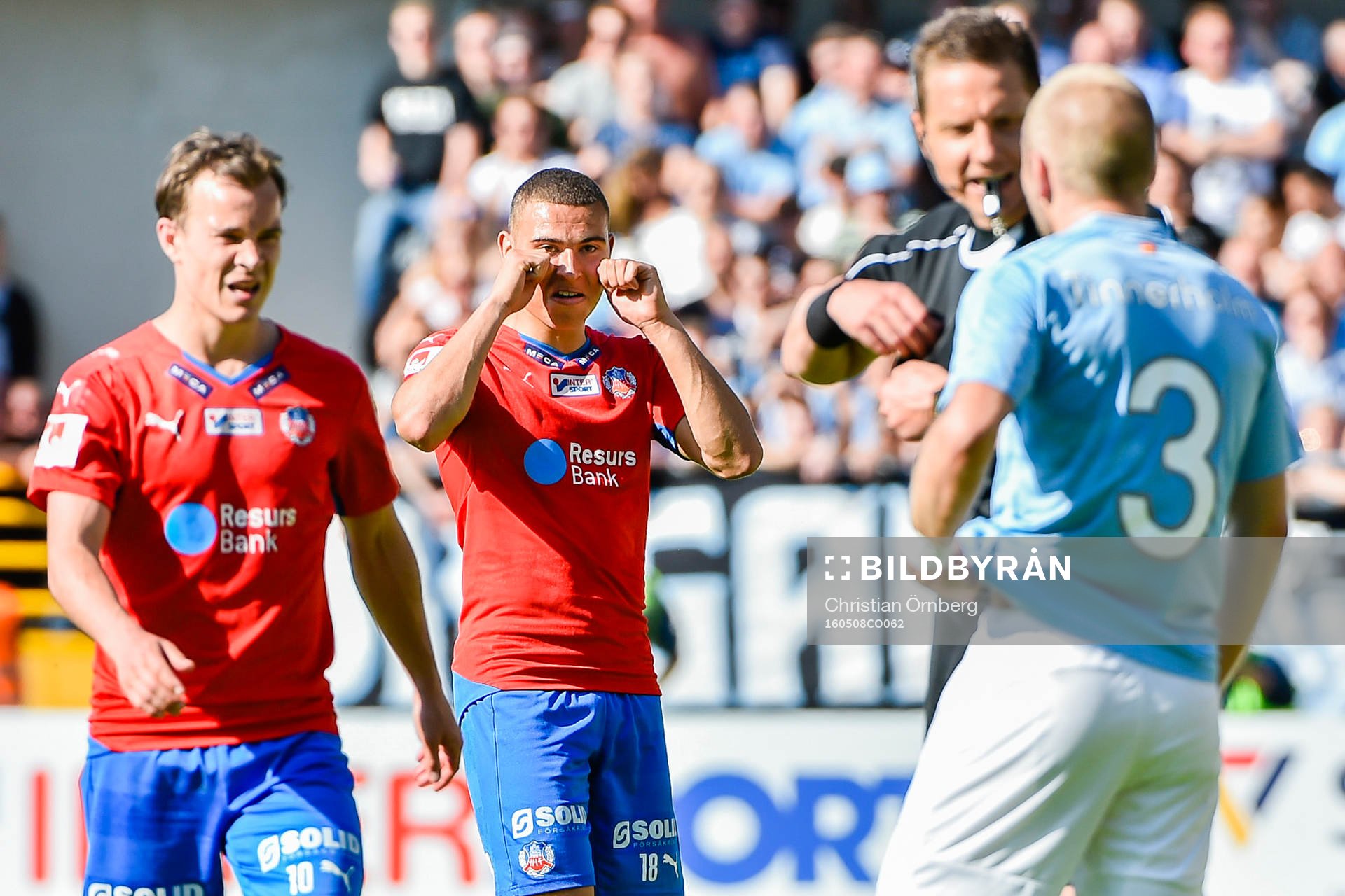 Helsingborgs Jordan Larsson hånar Anton Tinnerholm