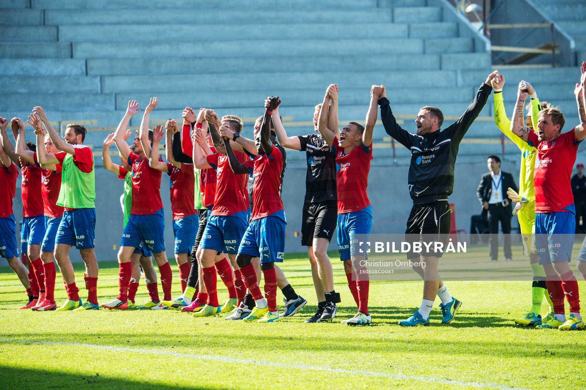 Helsingborgs spelare jublar