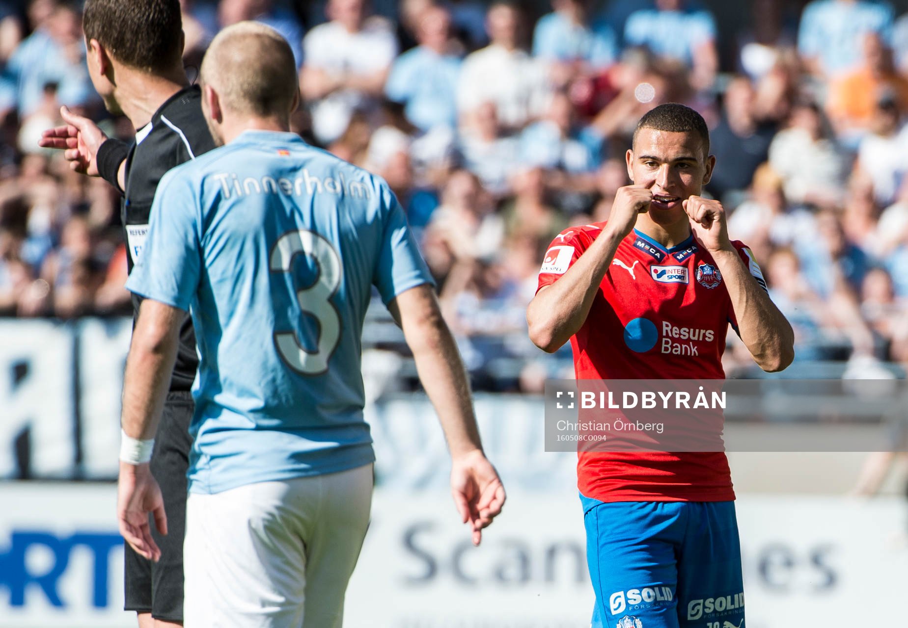 Helsingborgs Jordan Larsson hånar Malmö FFs Anton