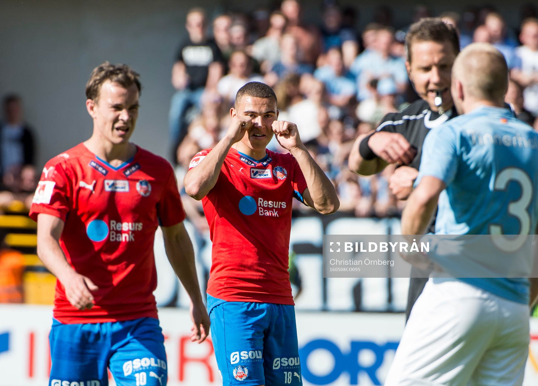 Helsingborgs Jordan Larsson hånar Malmö FFs Anton