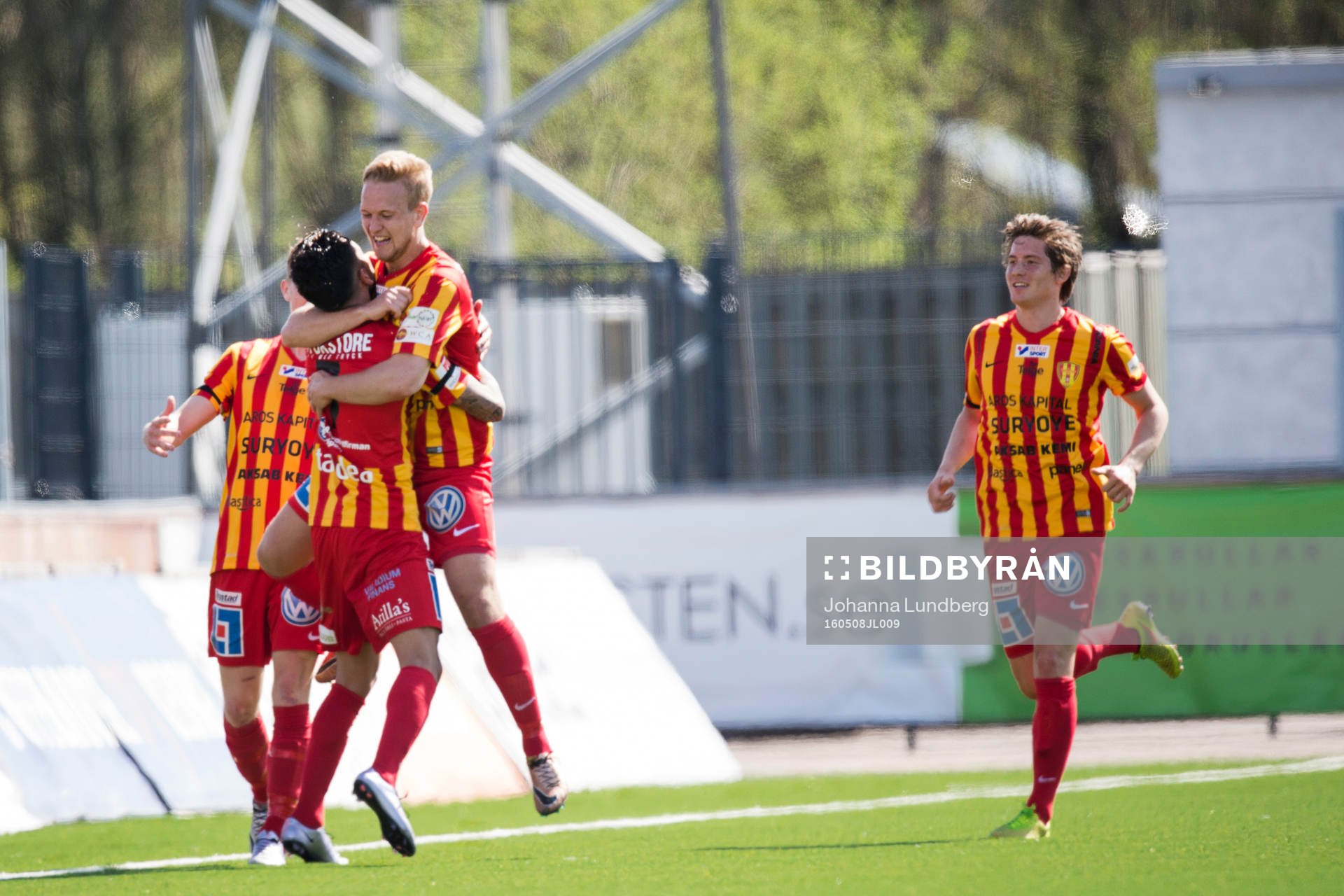 Syrianskas Kevin Bisse jublar