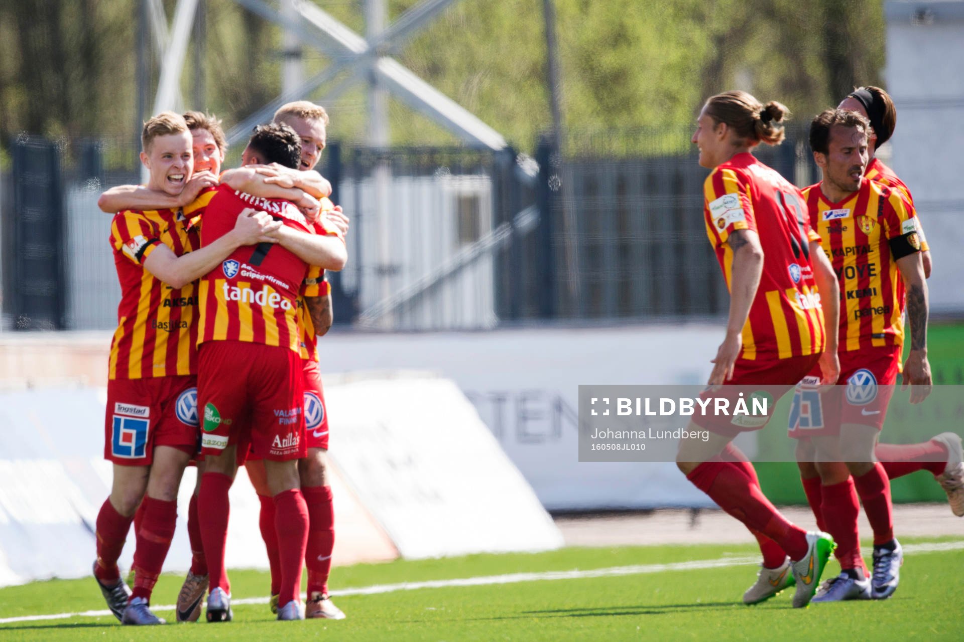 Syrianskas Kevin Bisse jublar